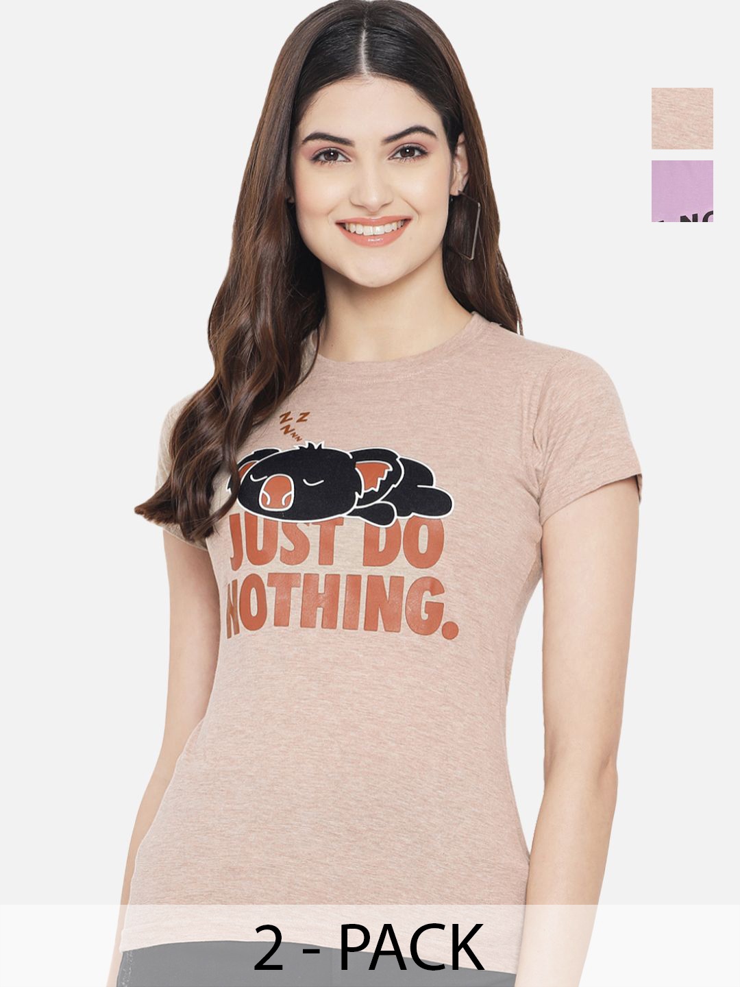 

Dreambe Women Typography Printed T-shirt, Multi