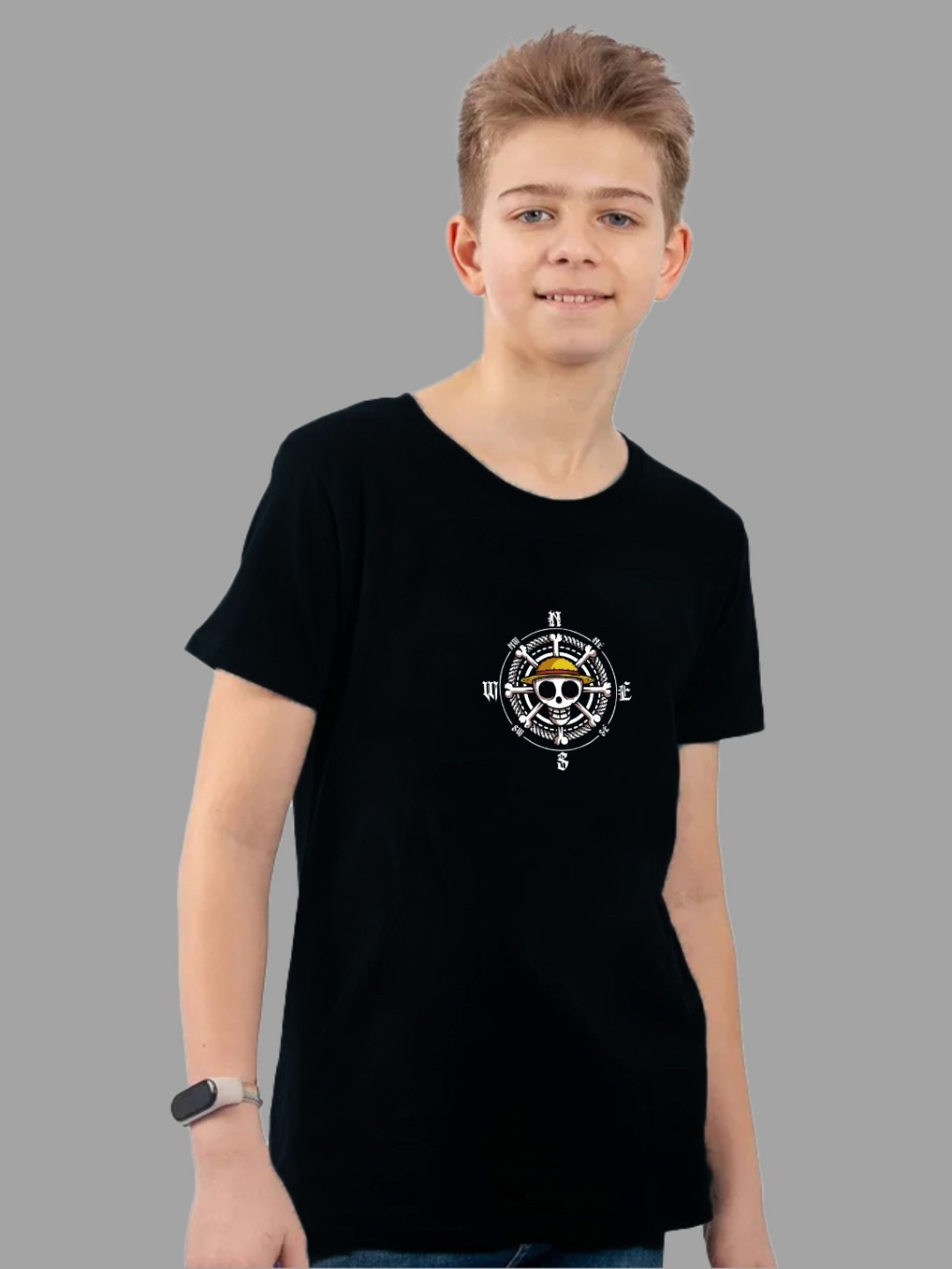 

Uniplanet store Boys Typography Printed T-shirt, Black