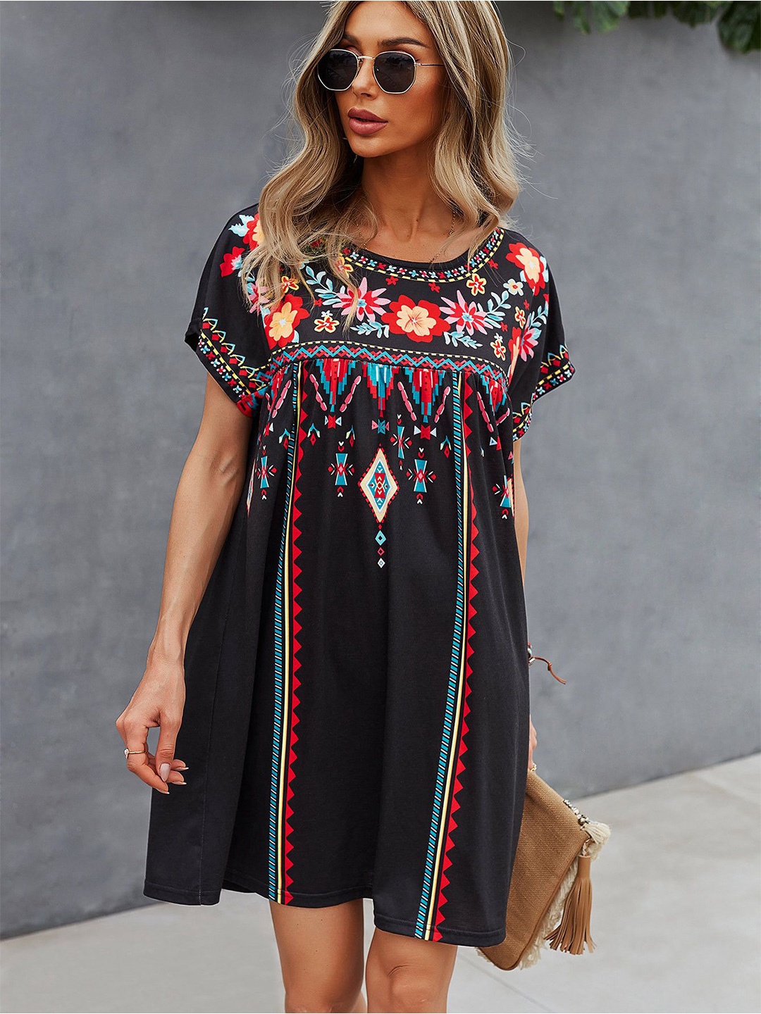 

Mast & Harbour A-Line Dress, Black