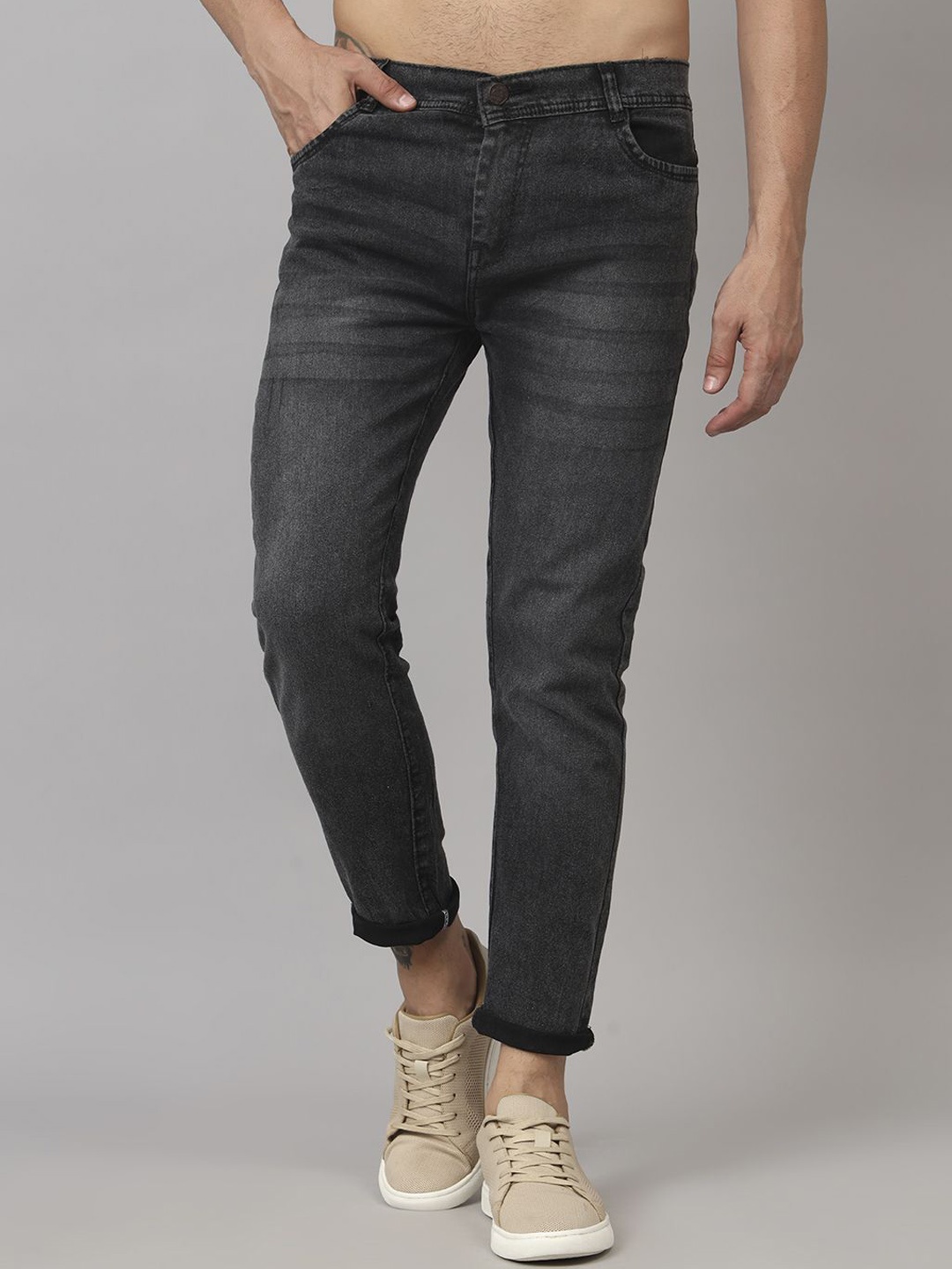 

LINARIA Men Classic Slim Fit Jeans, Grey