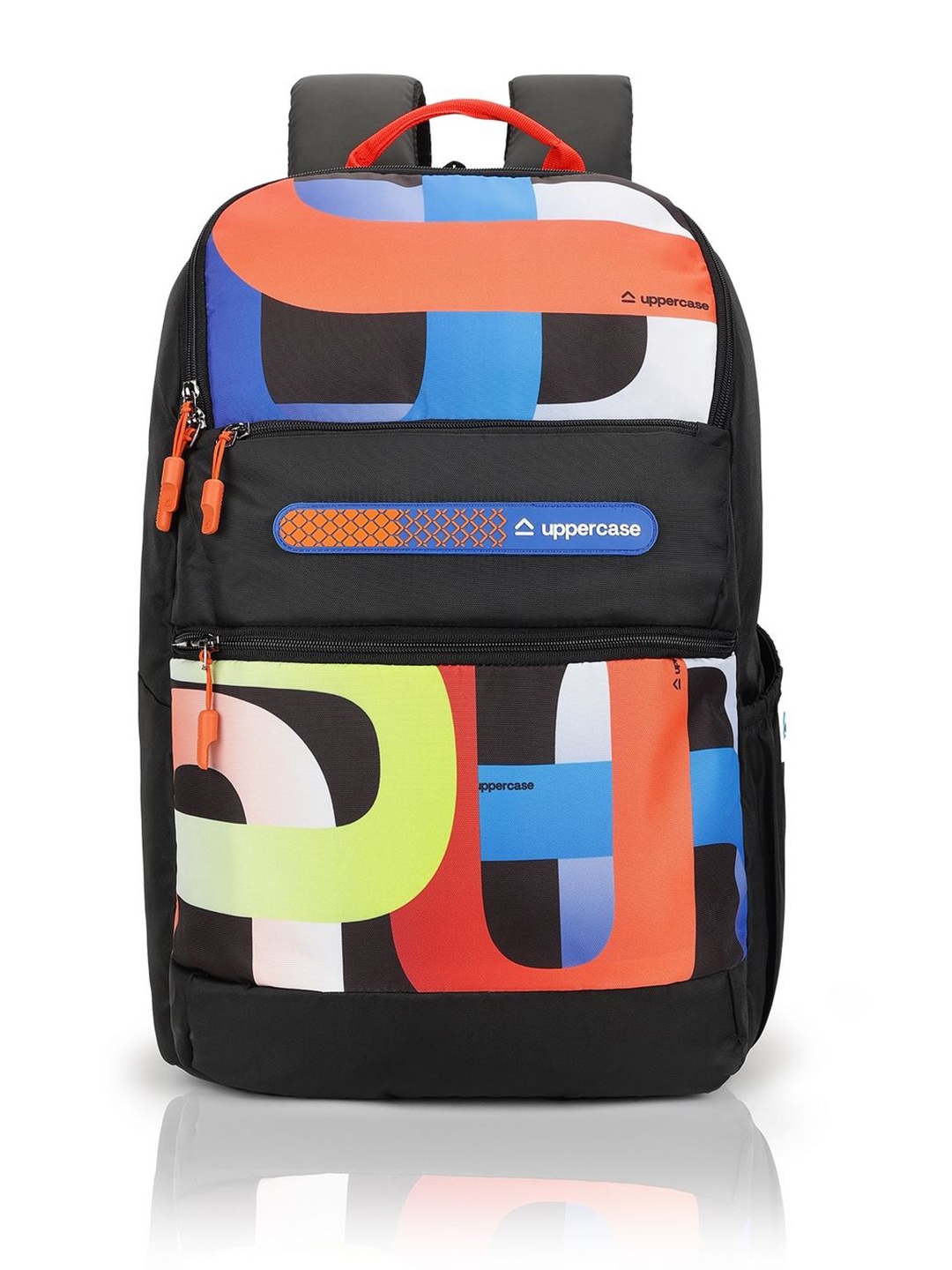 

uppercase Unisex Geometric Backpack, Black
