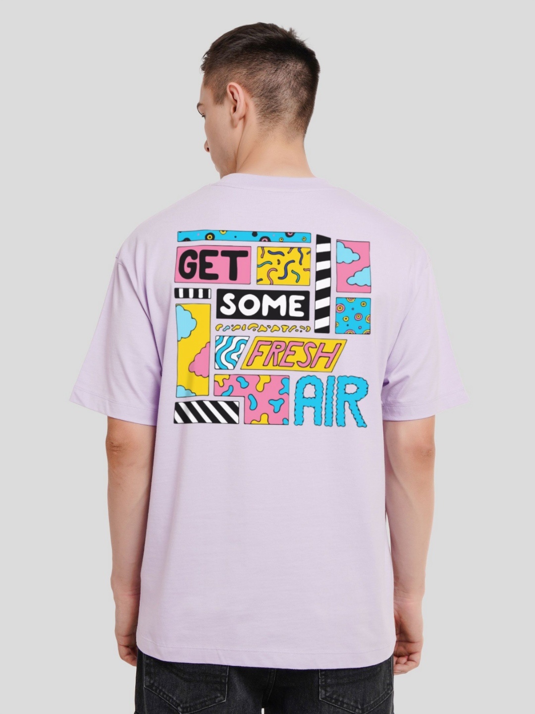 

Underrated Club Men Printed Bio Finish Applique T-shirt, Lavender