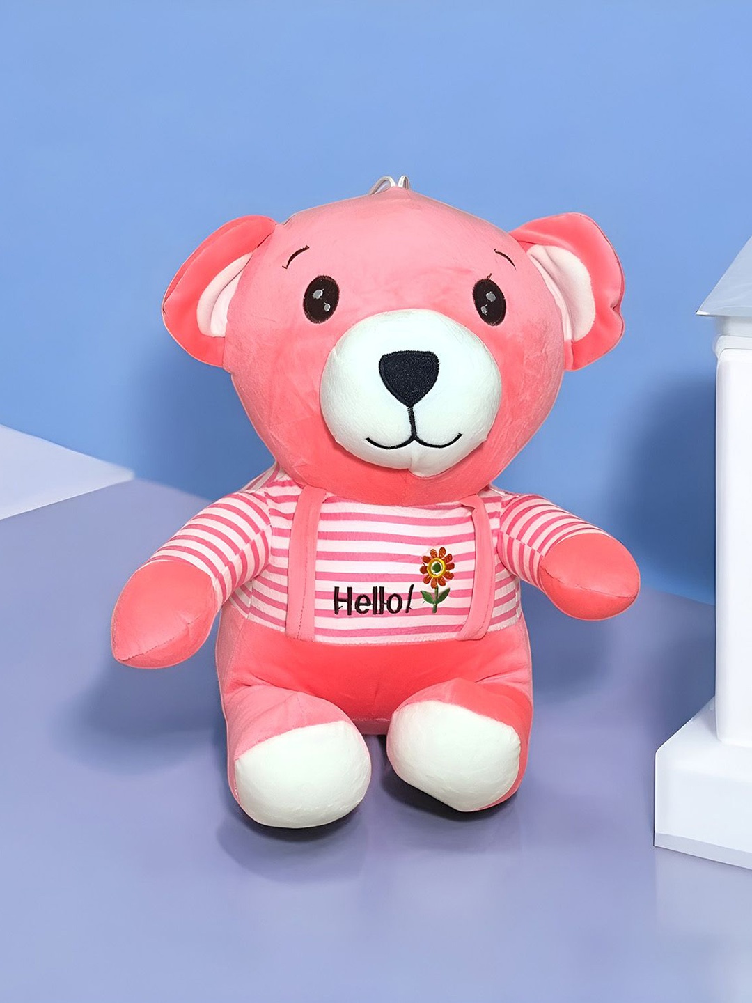 

TBQ-The Baby Qoull Polyfill Filled Non-Allergic Hello Teddy Bear Soft Toys and Dolls, Pink