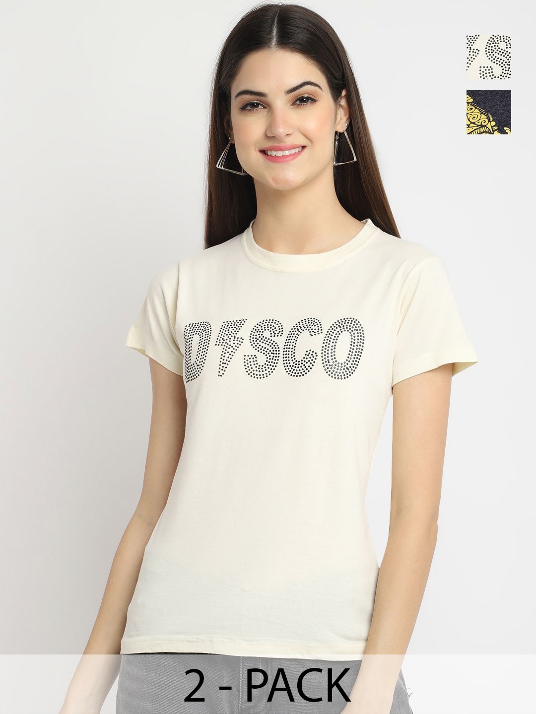 

Dreambe Women Typography Printed T-shirt, Multi