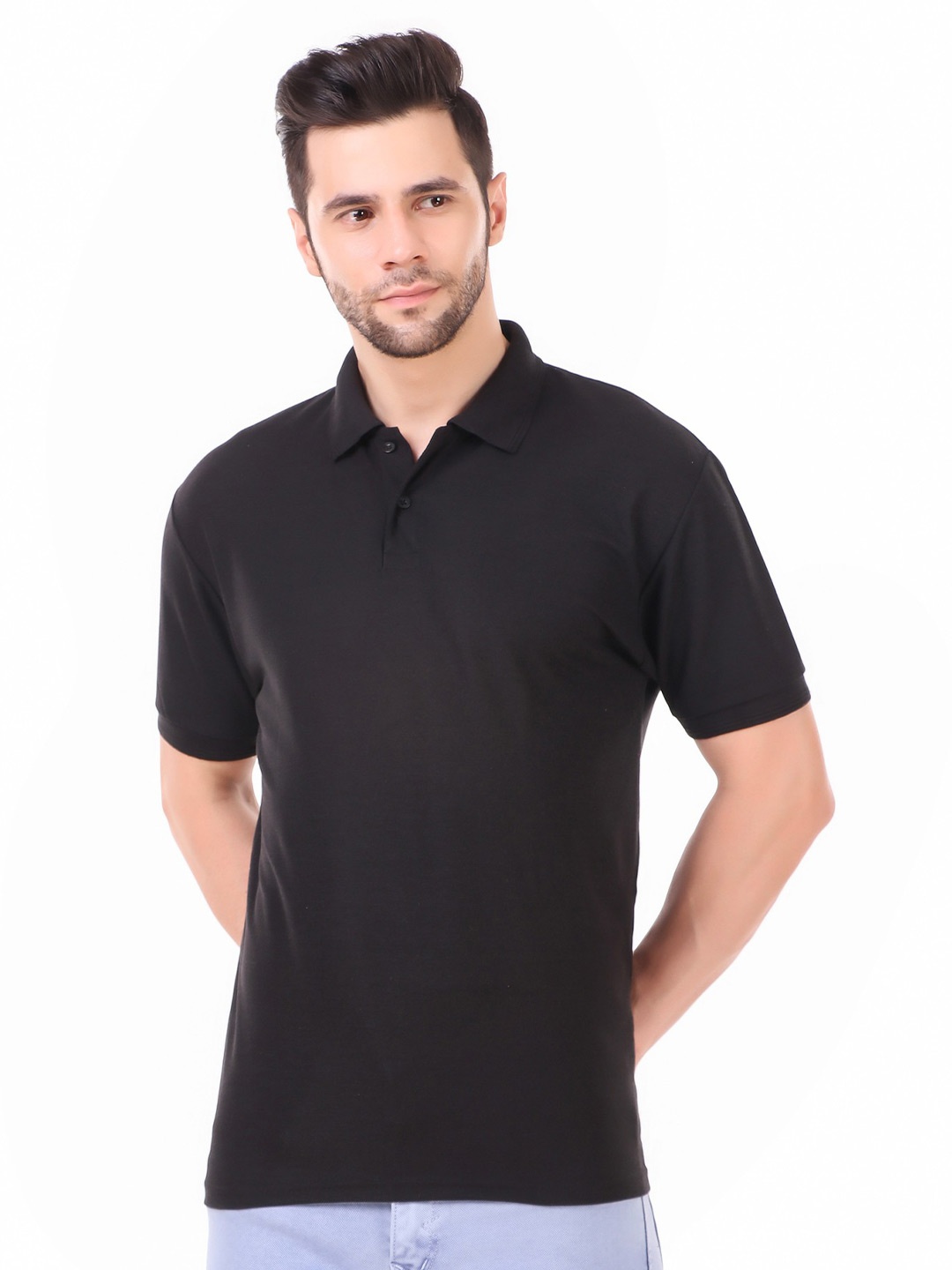 

FABSTIEVE Men New Orleans Pelicans Neymar Polo Collar T-shirt, Black