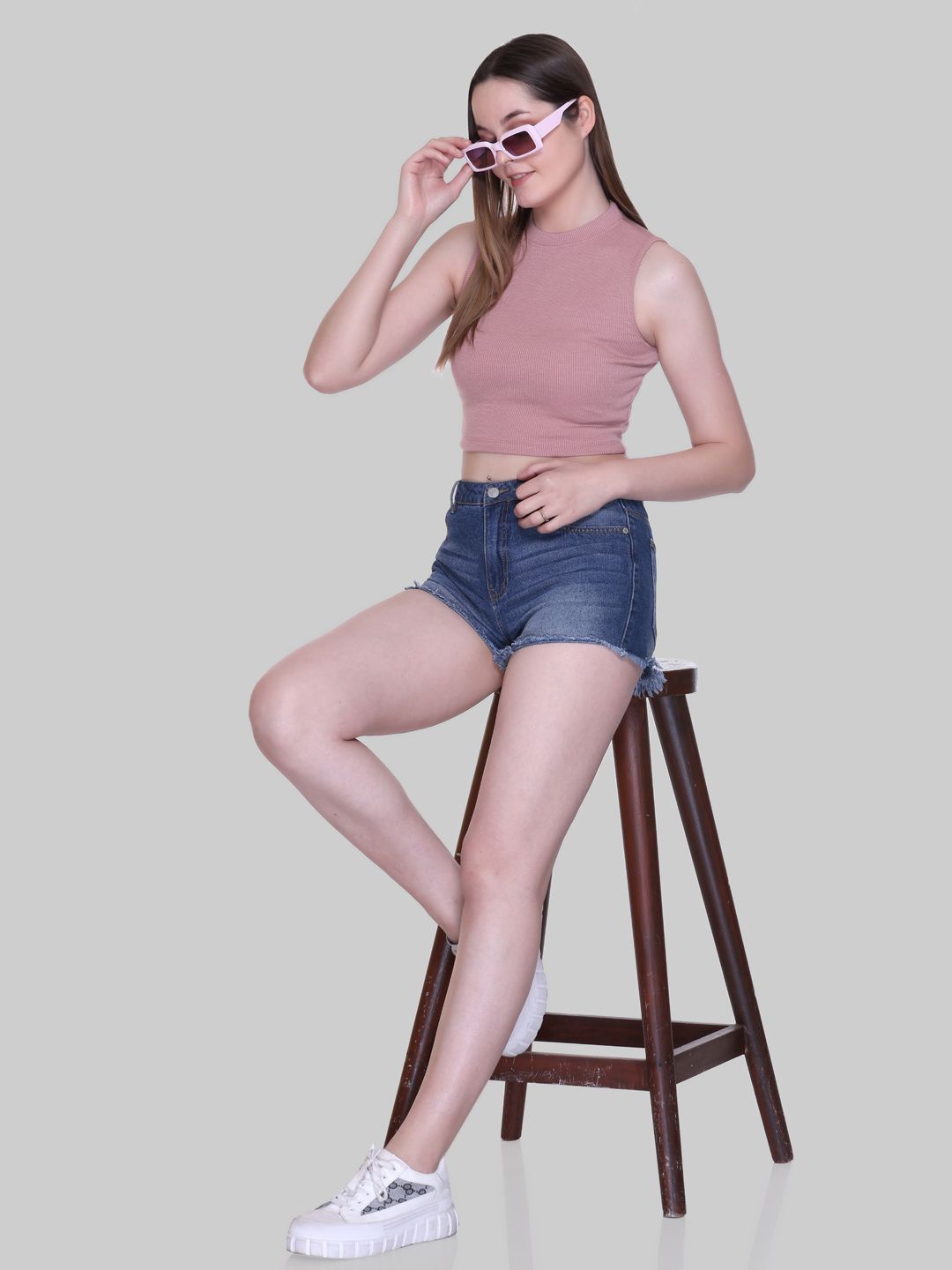 

Colors and Blends Cotton Crop Top, Pink