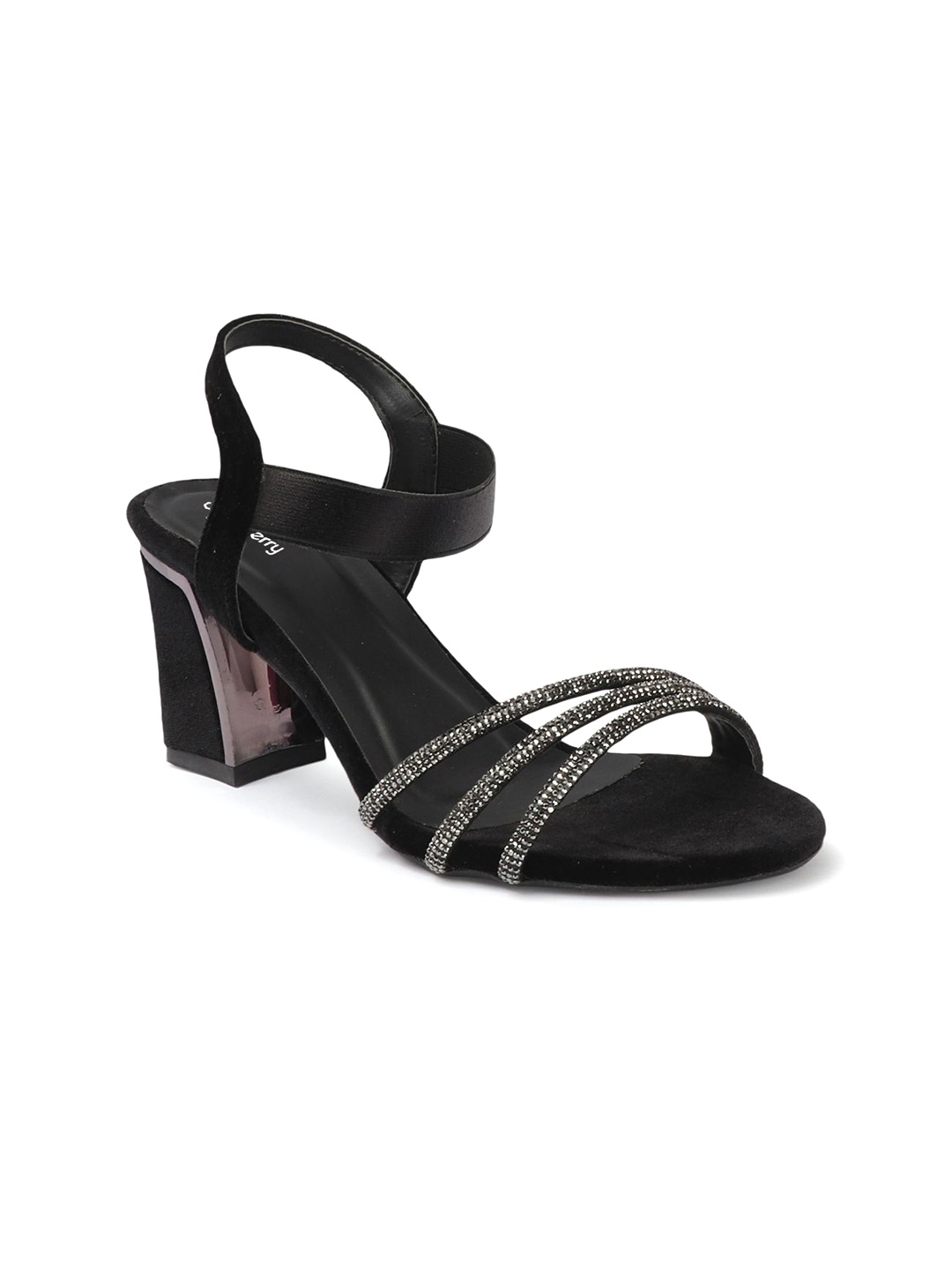 

DressBerry Party Block Sandals, Black
