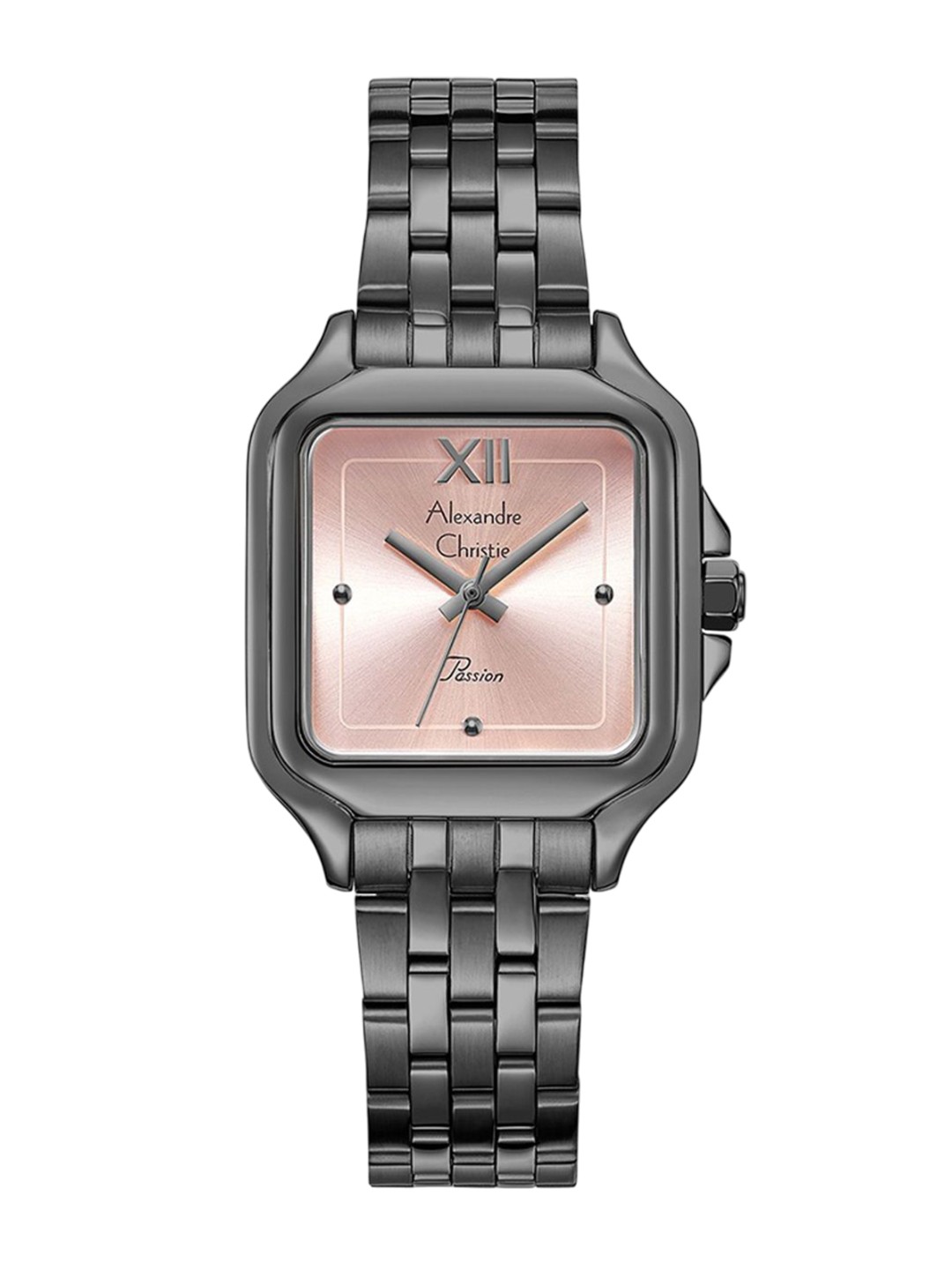 

Alexandre Christie Women Embellished Dial & Stainless Steel Bracelet Style Straps Analogue Watch, Black