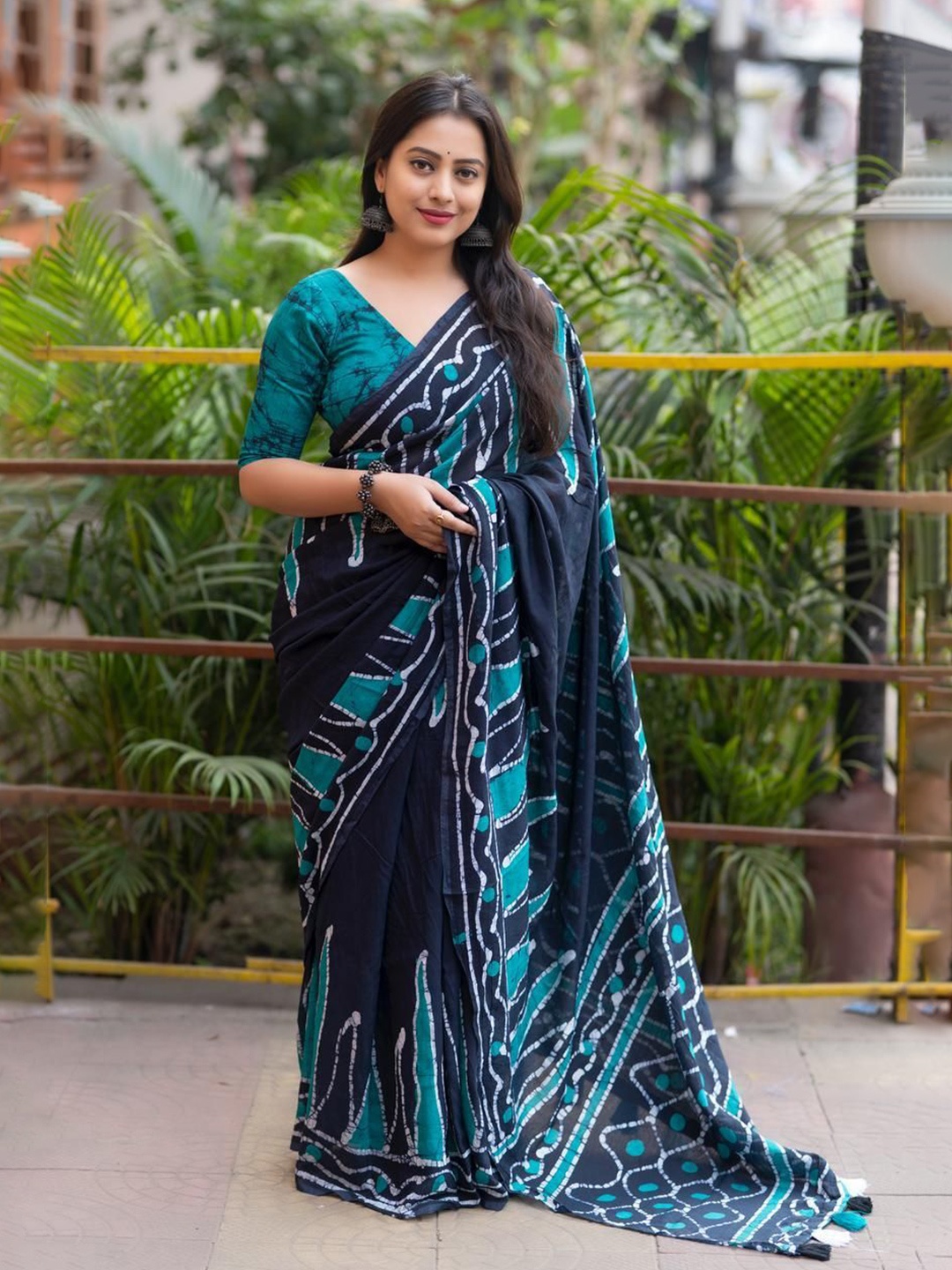 

LeeliPeeri Designer Ethnic Motifs Chanderi Saree, Blue