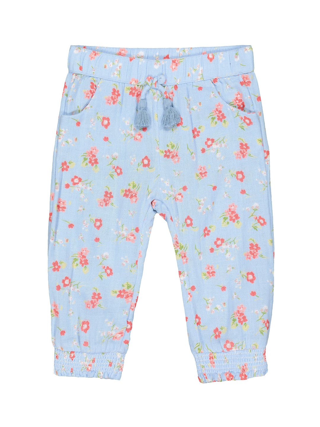 

mothercare Girls Floral Printed Trousers, Multi