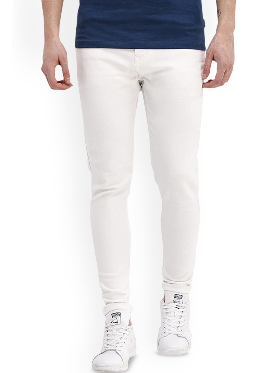 

COMFITS Men Classic Low Distress Jeans, White