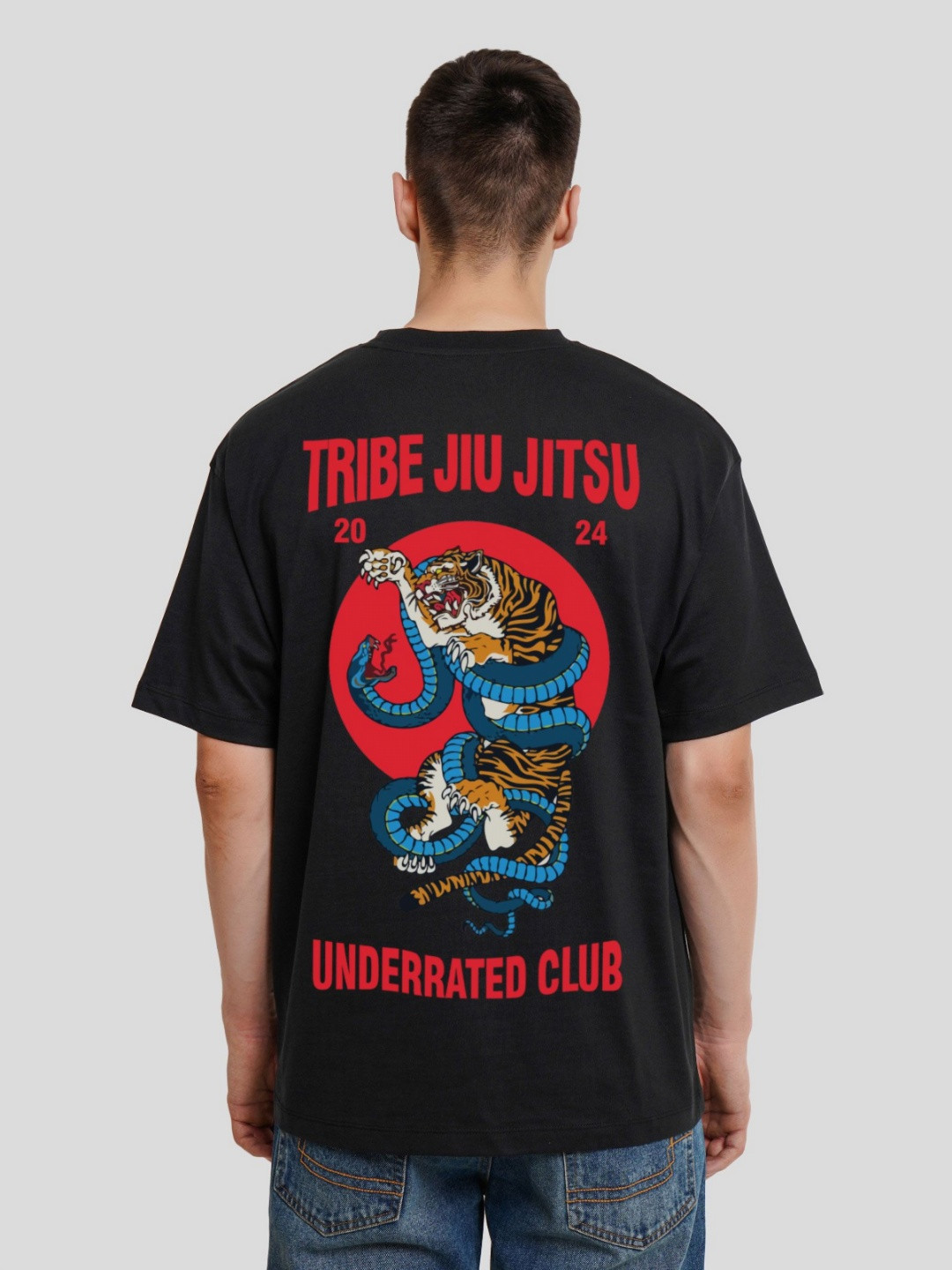 

Underrated Club Men Printed Bio Finish Raw Edge T-shirt, Black