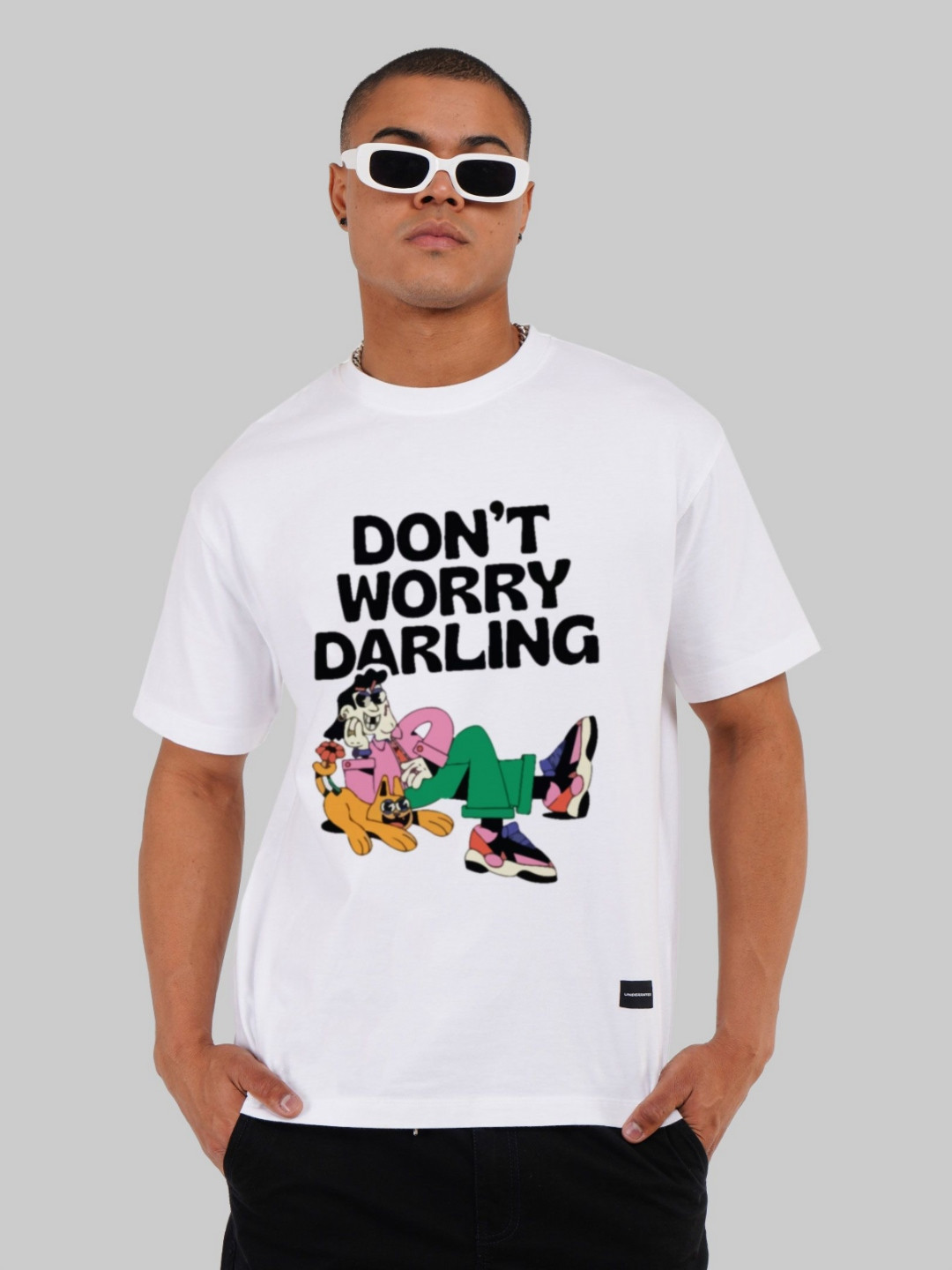 

Underrated Club Men Printed Bio Finish Applique T-shirt, White
