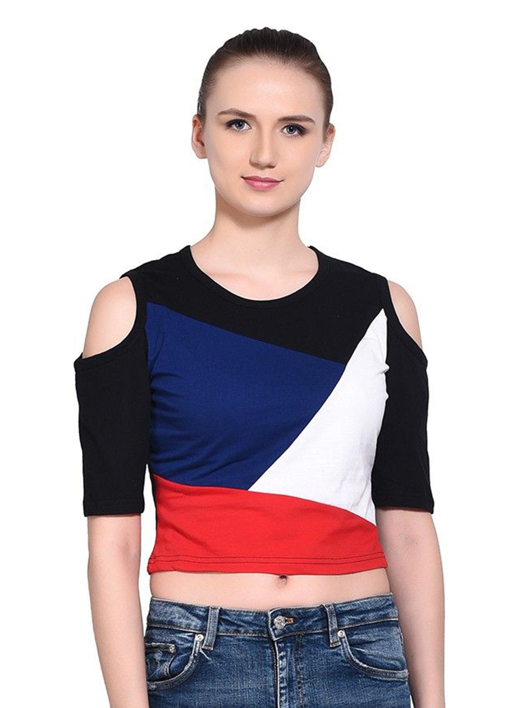 

BEYOU FASHION Women Striped Applique Slim Fit T-shirt, Multi