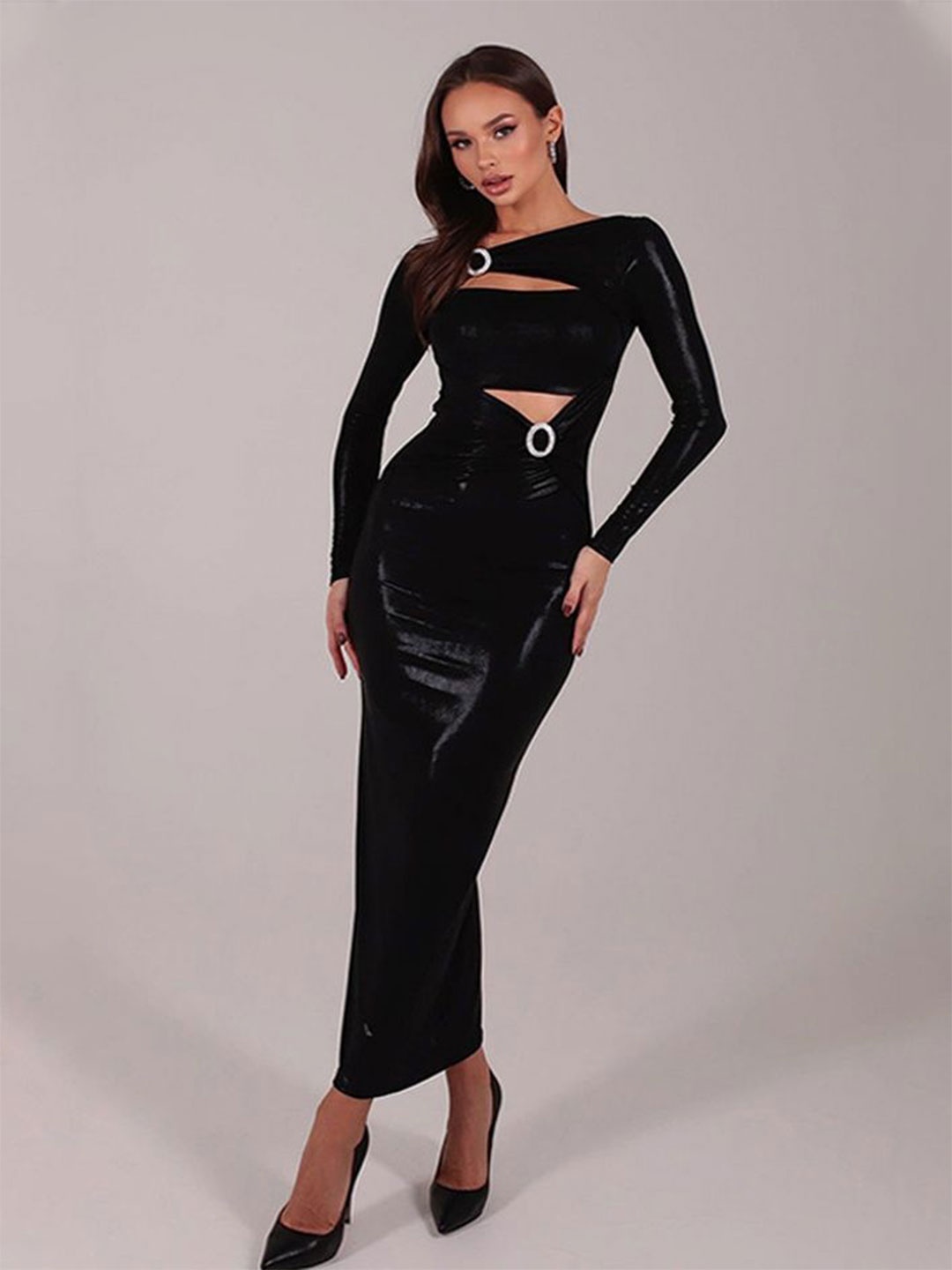 

LULU & SKY Maxi Dress, Black