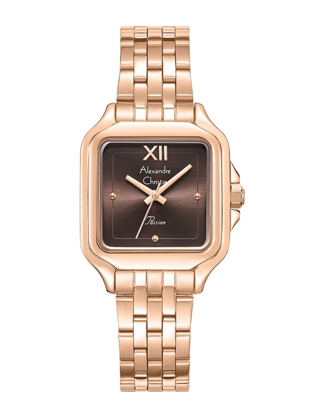 

Alexandre Christie Women Embellished Dial & Stainless Steel Bracelet Style Straps Analogue Watch, Rose gold