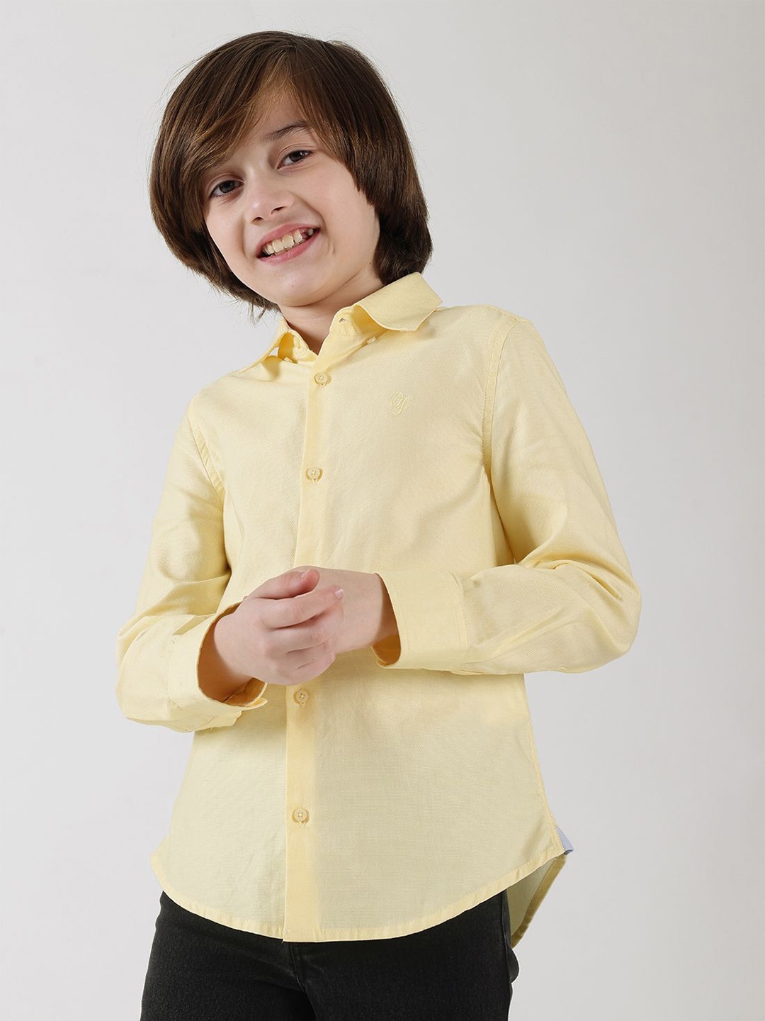 

One Friday Boys Comfort Opaque Casual Shirt, Yellow
