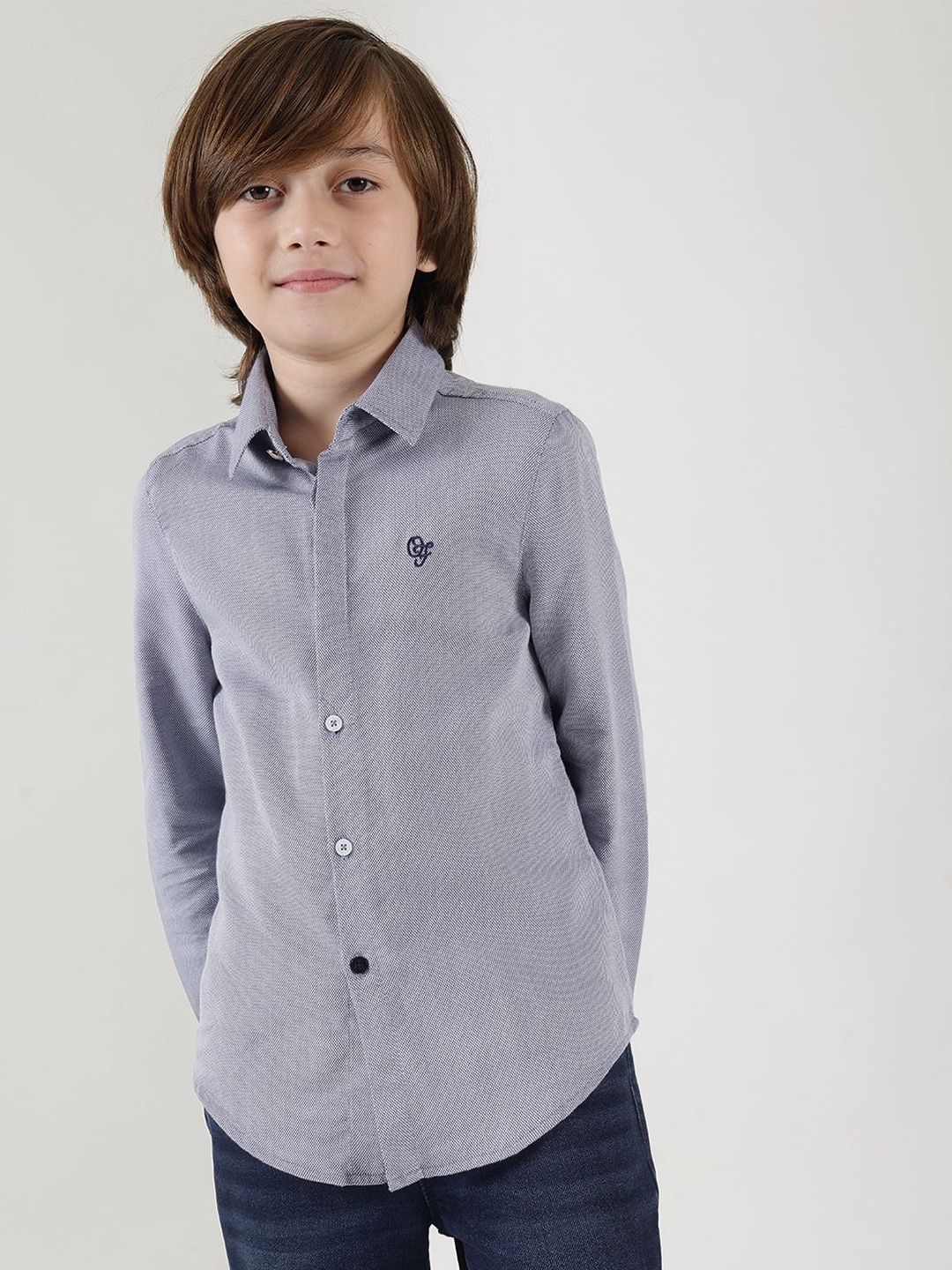 

One Friday Boys Comfort Opaque Casual Shirt, Blue