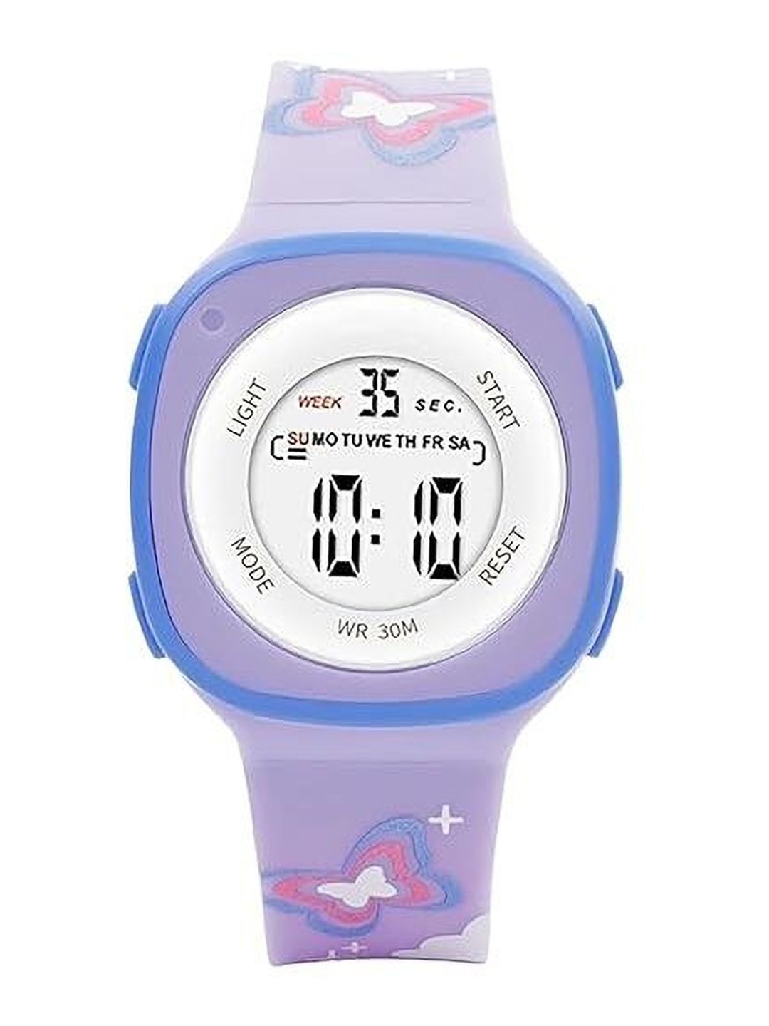 

Otage Unisex Kids Printed Dial & Textured Straps Digital Watch 2207LK Square-Purple