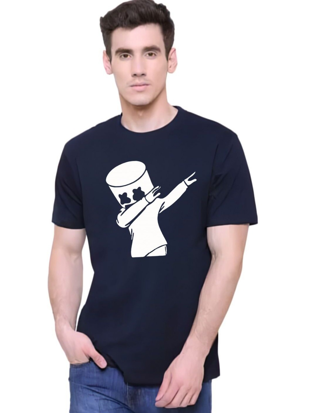 

FABSTIEVE Men New Orleans Pelicans Neymar Printed T-shirt, Navy blue