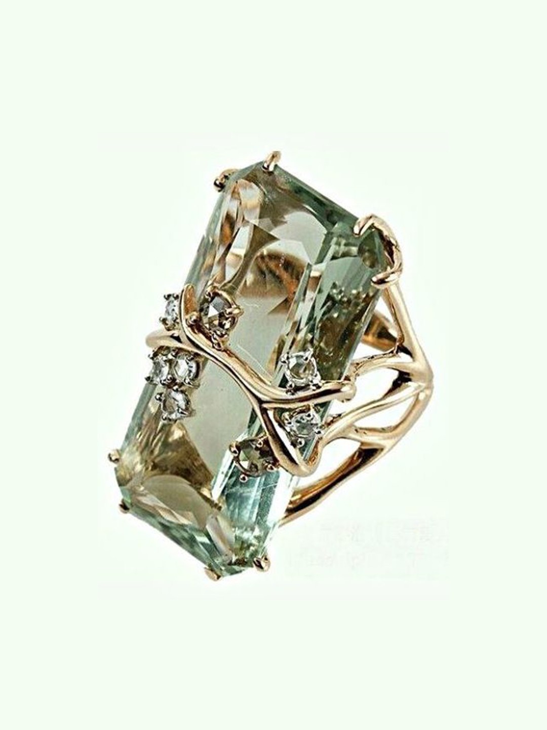 

Just Lil Things Square Shaped Stone Studded Finger Ring, Gold
