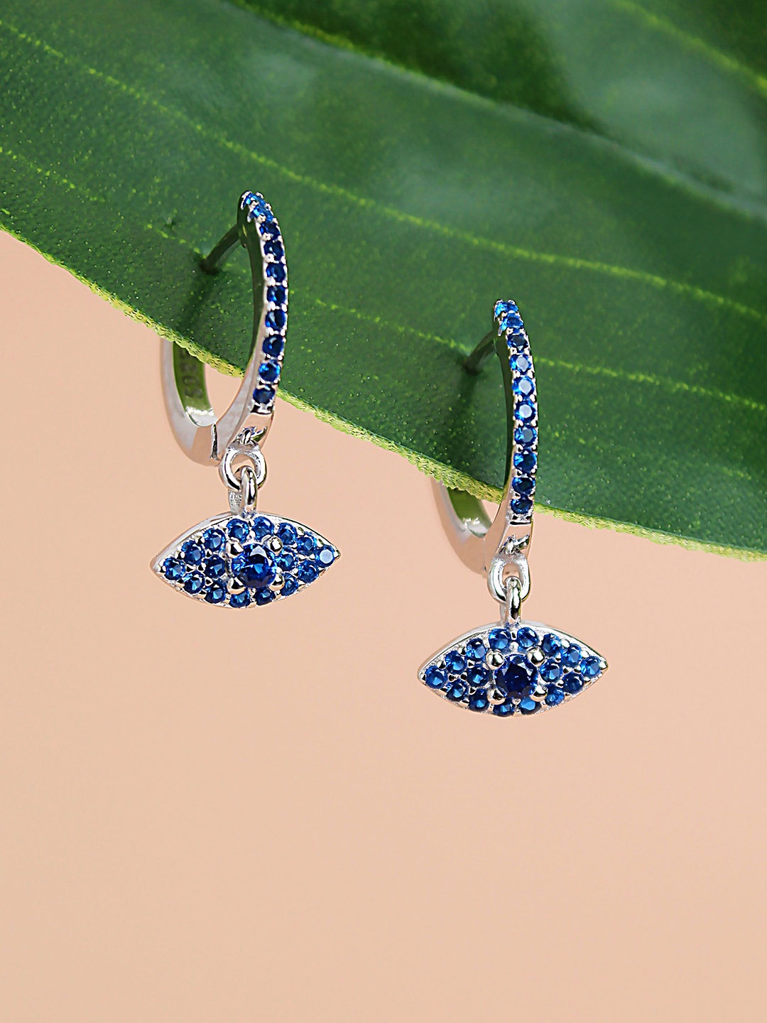 

DEVASHREE Classic Hoop Earrings, Blue