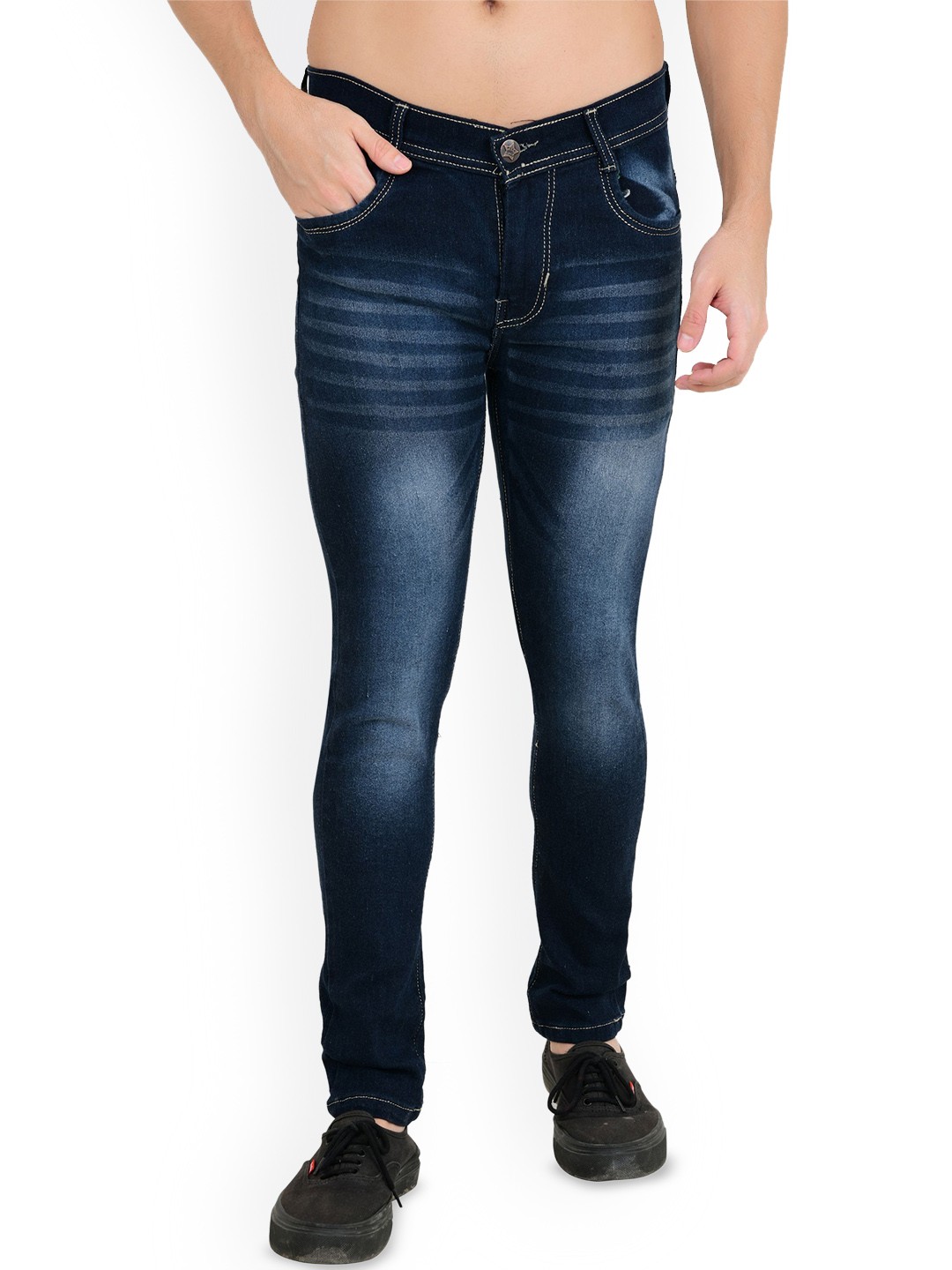 

COMFITS Men Classic Heavy Fade Stretchable Jeans, Blue