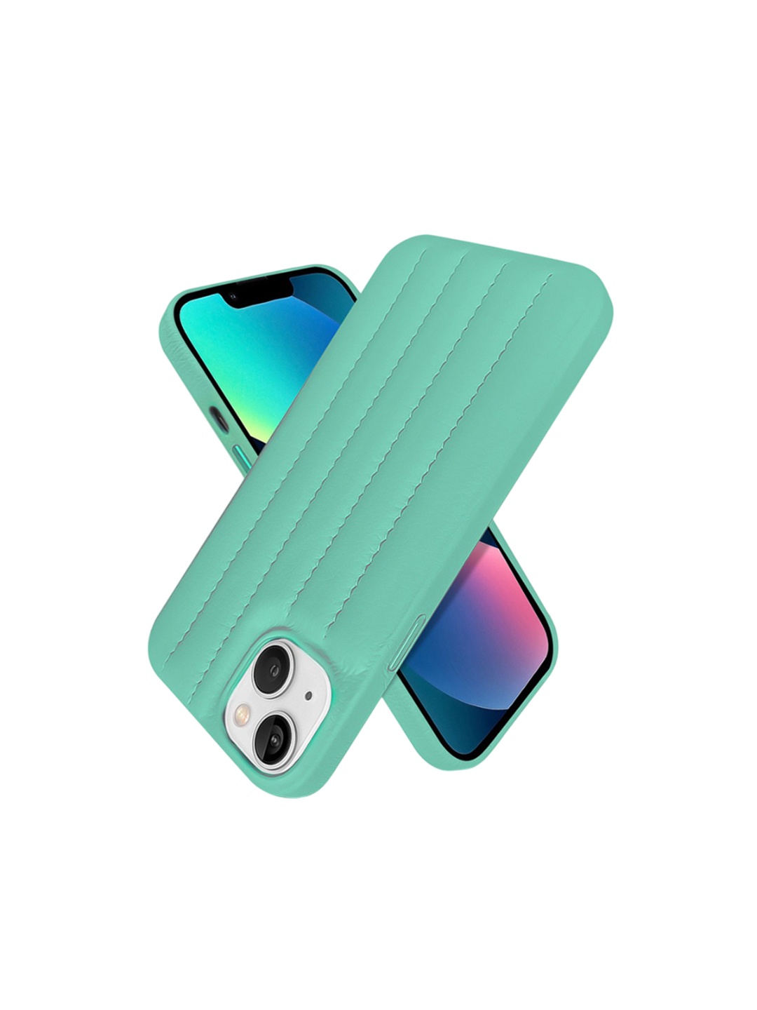 

QRIOH Solid Printed iPhone 13 Back Case Mobile Accessories, Sea green