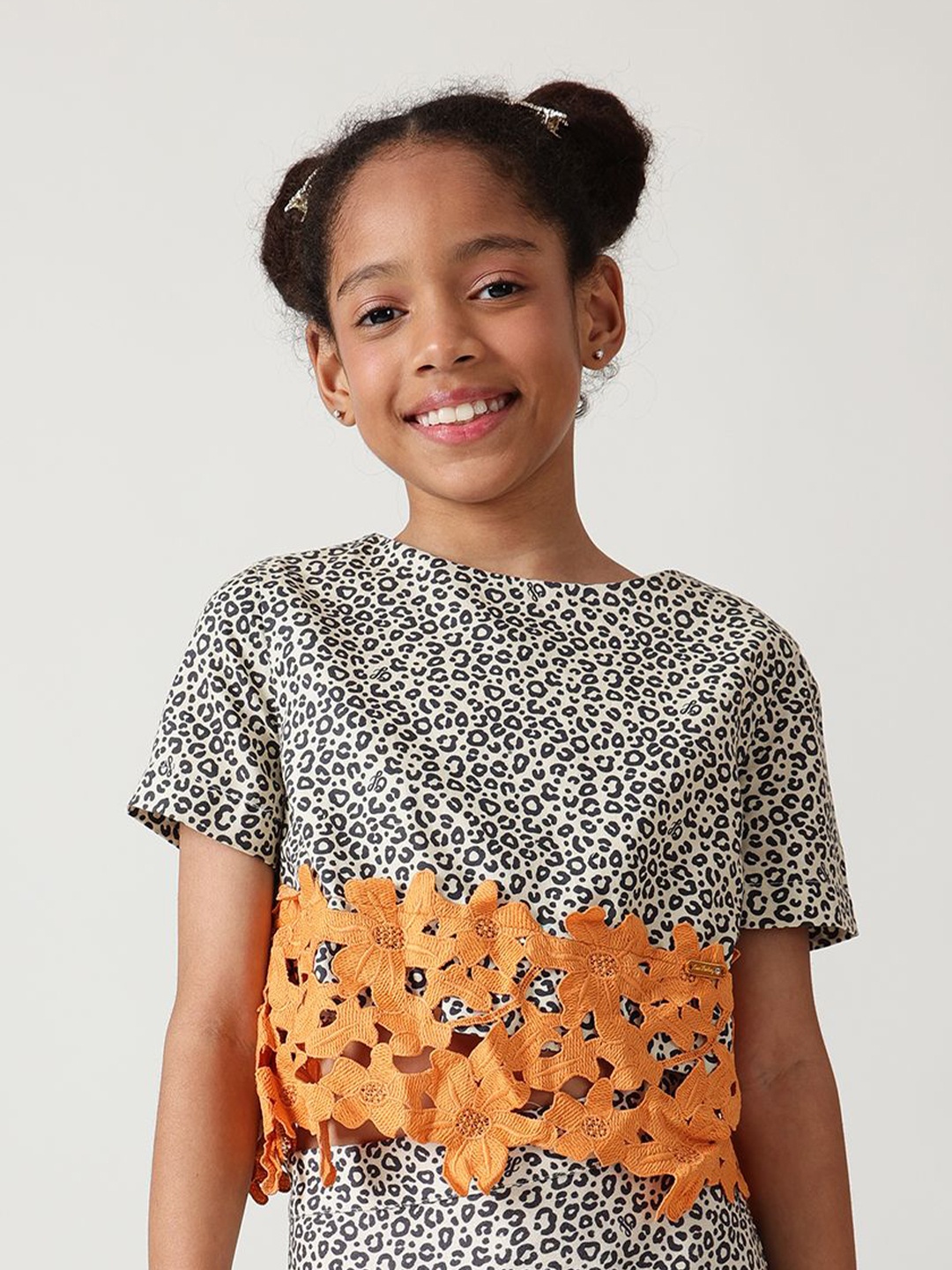 

One Friday Geometric Print Cotton Top, Multi