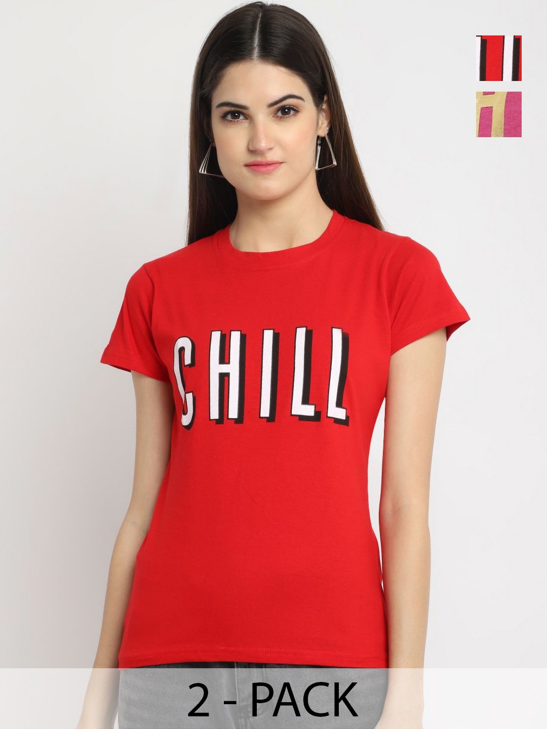 

Dreambe Women Typography Printed T-shirt, Multi