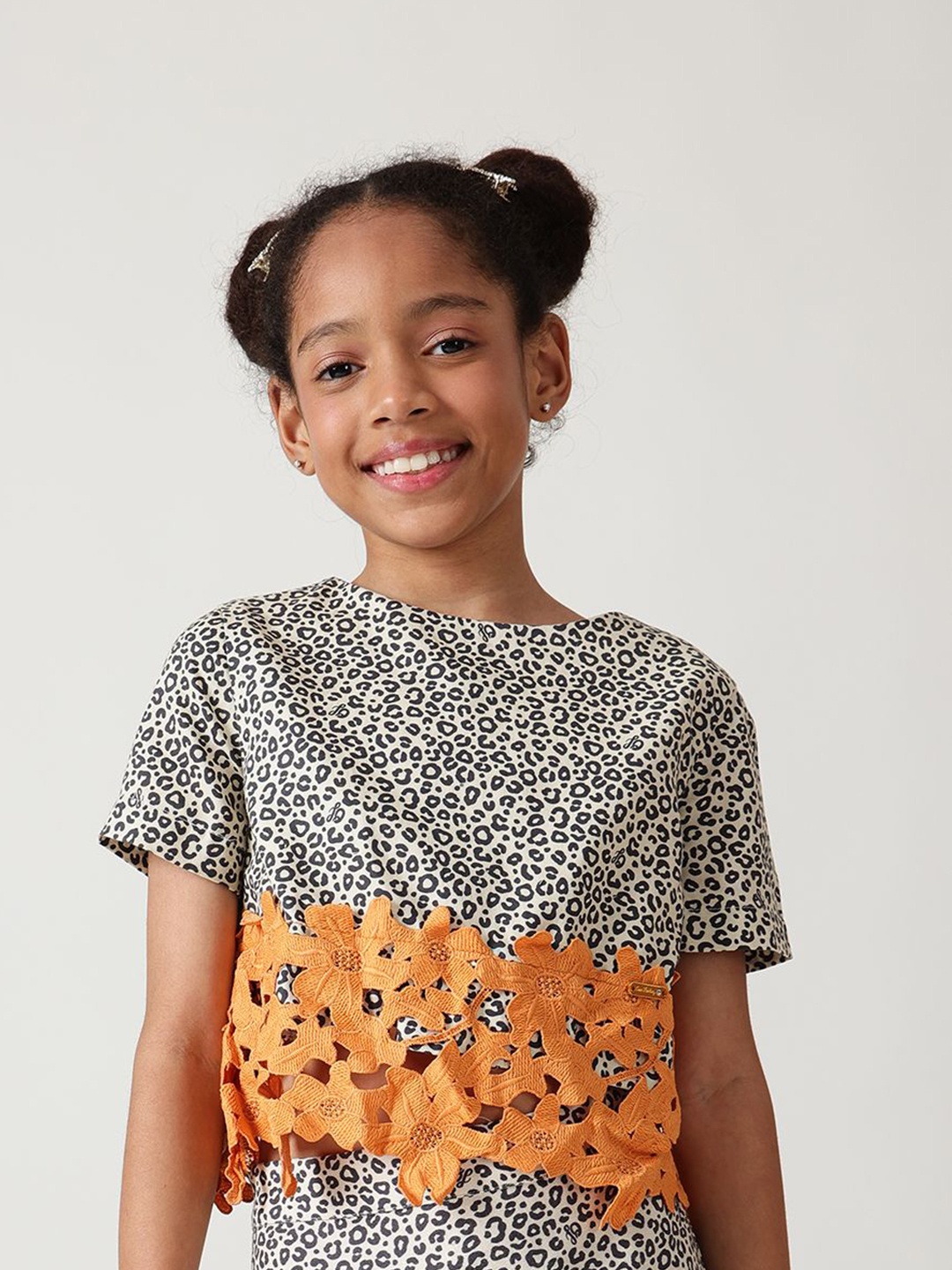 

One Friday Geometric Print Cotton Top, Multi