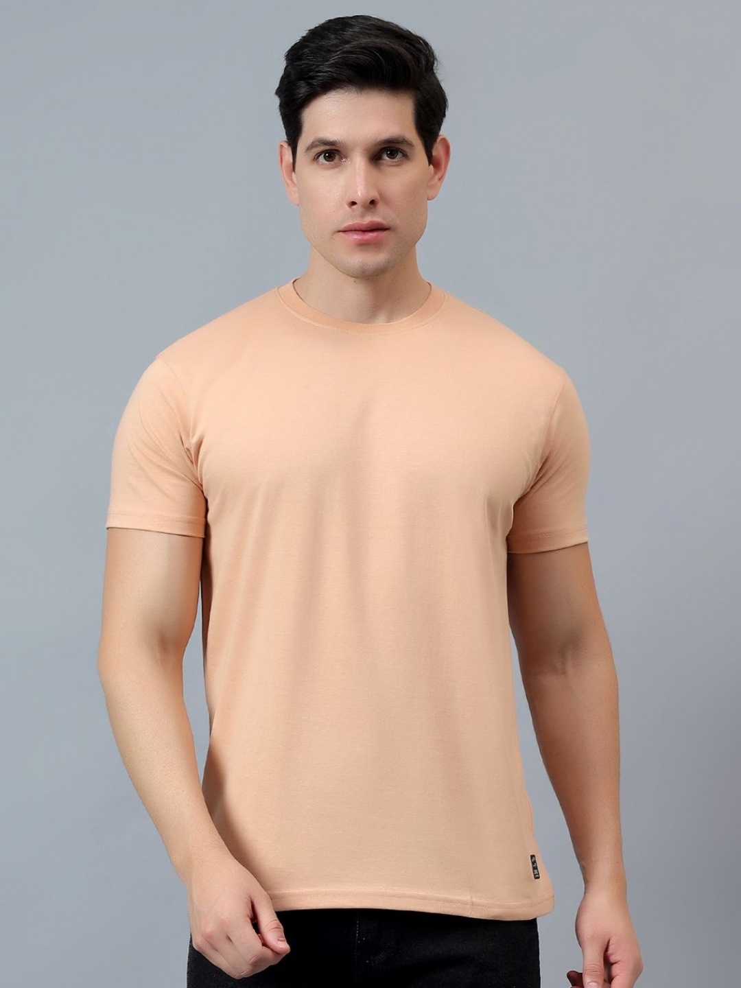 

Cantabil Men Pockets T-shirt, Peach