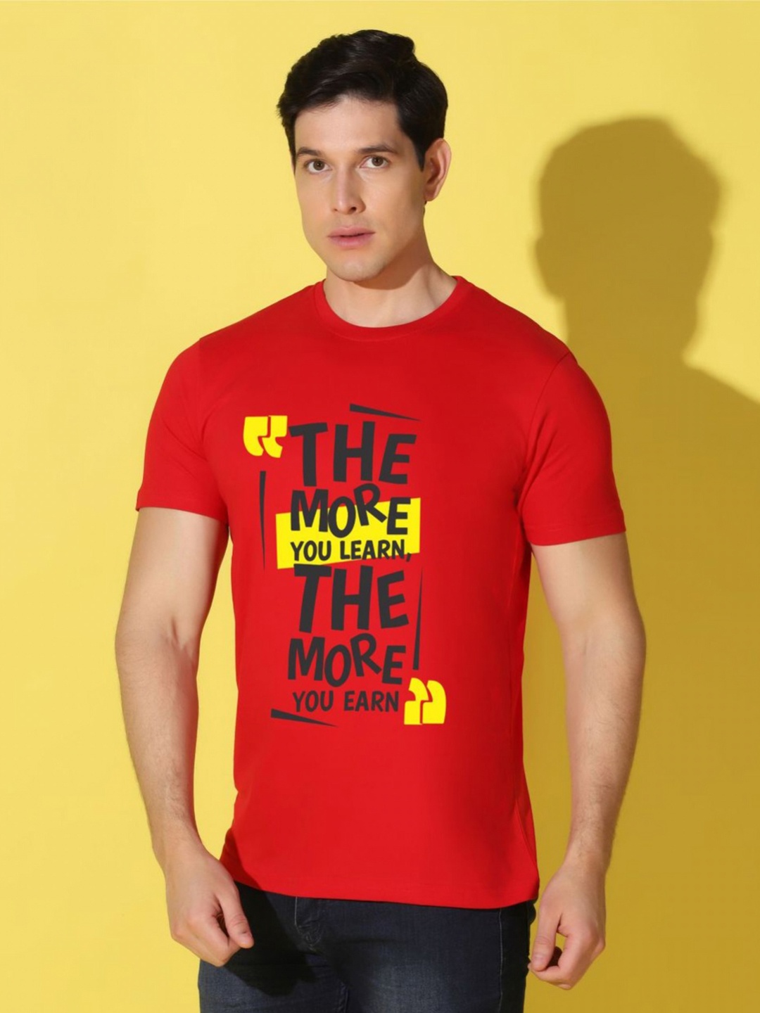 

WOOSTRO Men Typography Printed Slim Fit T-shirt, Purple