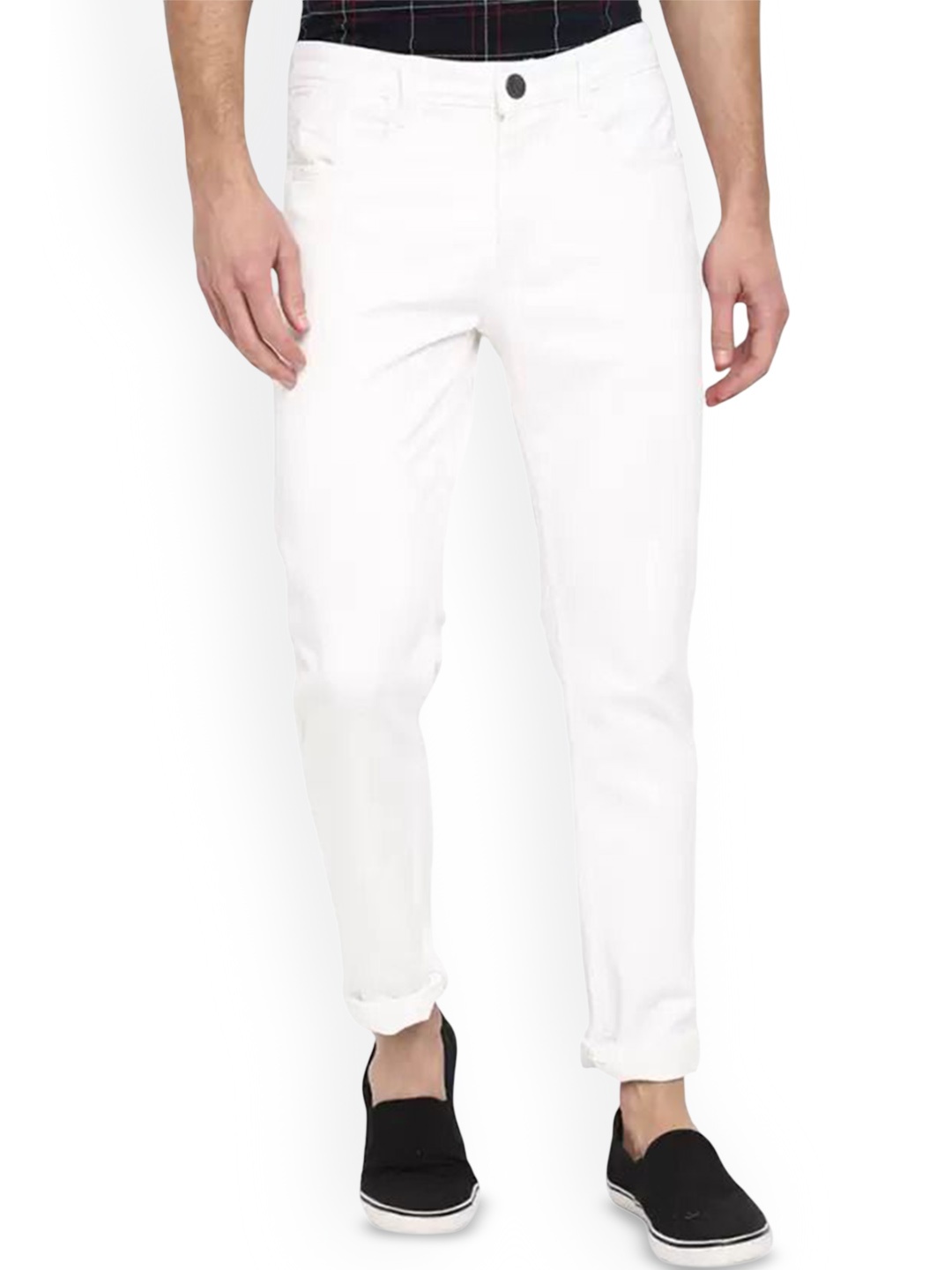 

COMFITS Men Classic Highly Distressed Stretchable Jeans, White