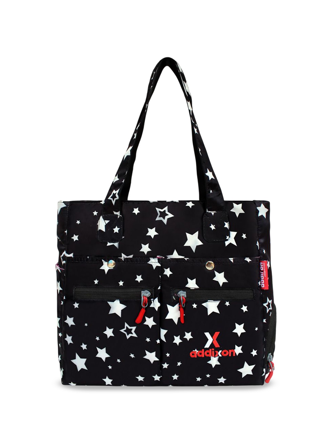

Addixon Printed Shopper Shoulder Bag with Fringed, Black