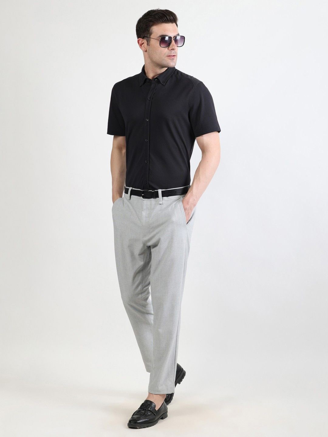 

EAZY Men Opaque Casual Shirt, Grey