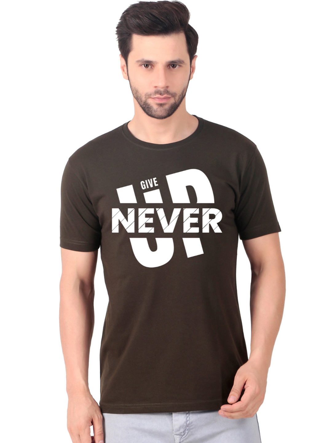 

FABSTIEVE Men New Orleans Pelicans Neymar Printed T-shirt, Brown