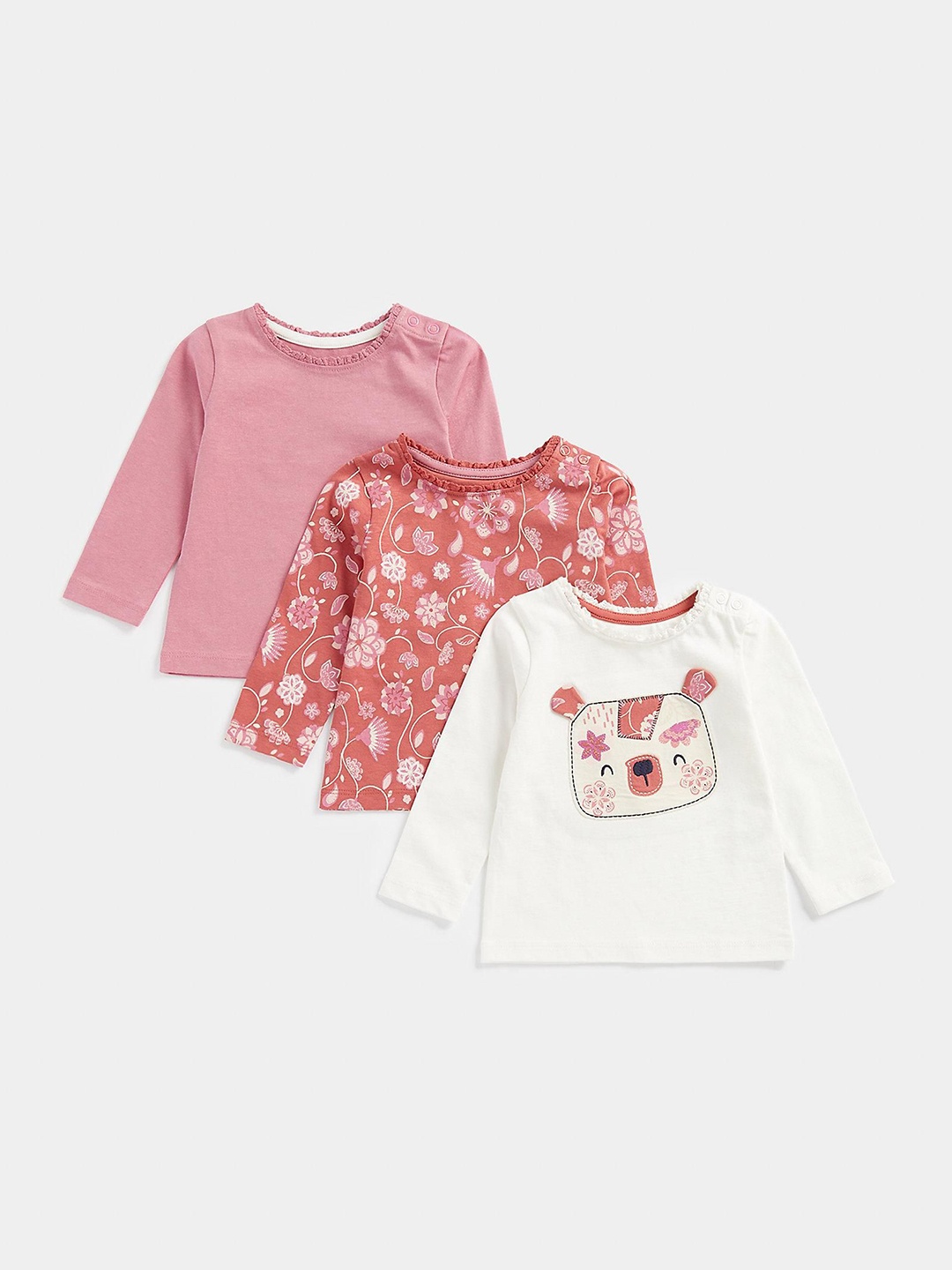 

mothercare Floral Print Cotton Top, White
