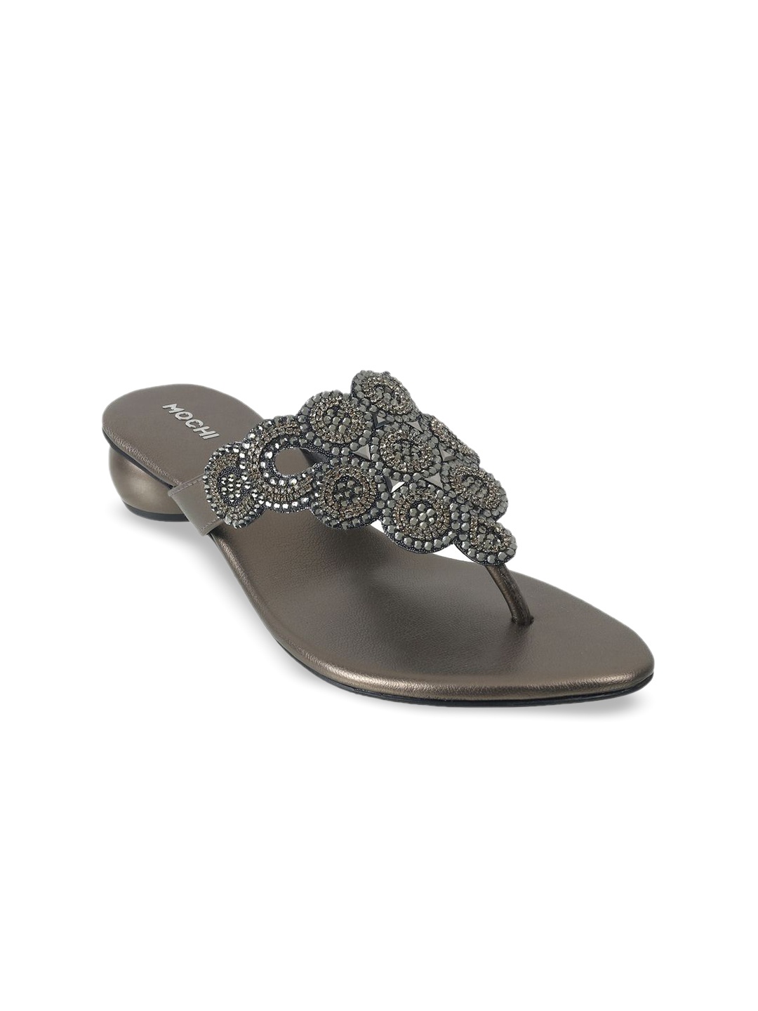 

Mochi Embellished Wedge Sandals, Grey