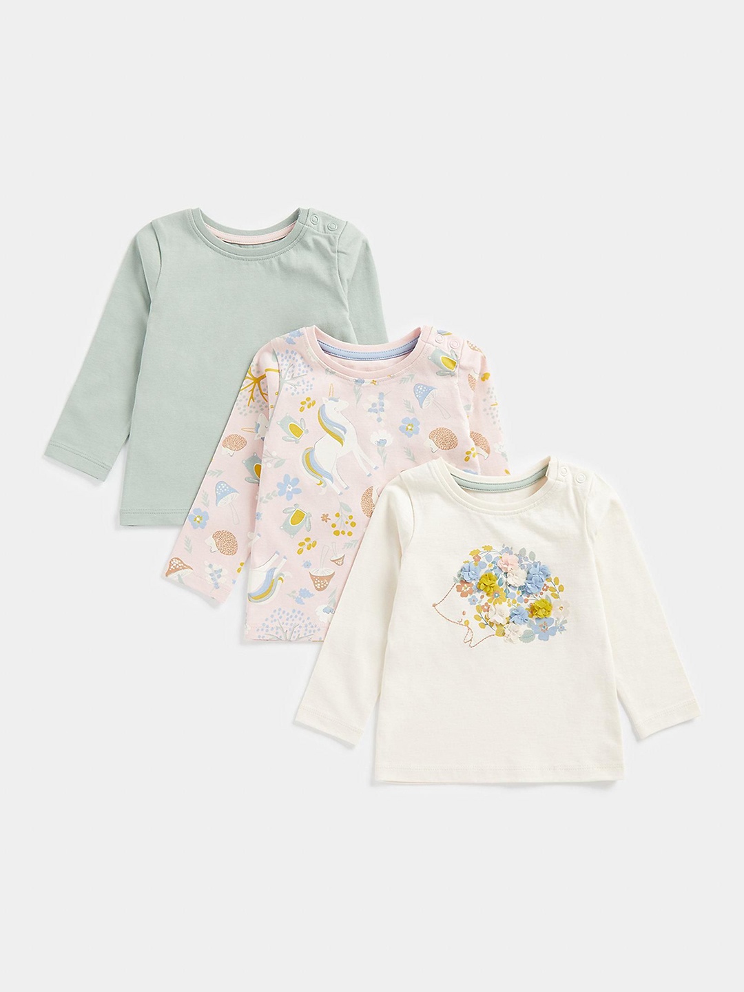 

mothercare Floral Print Cotton Top, Cream