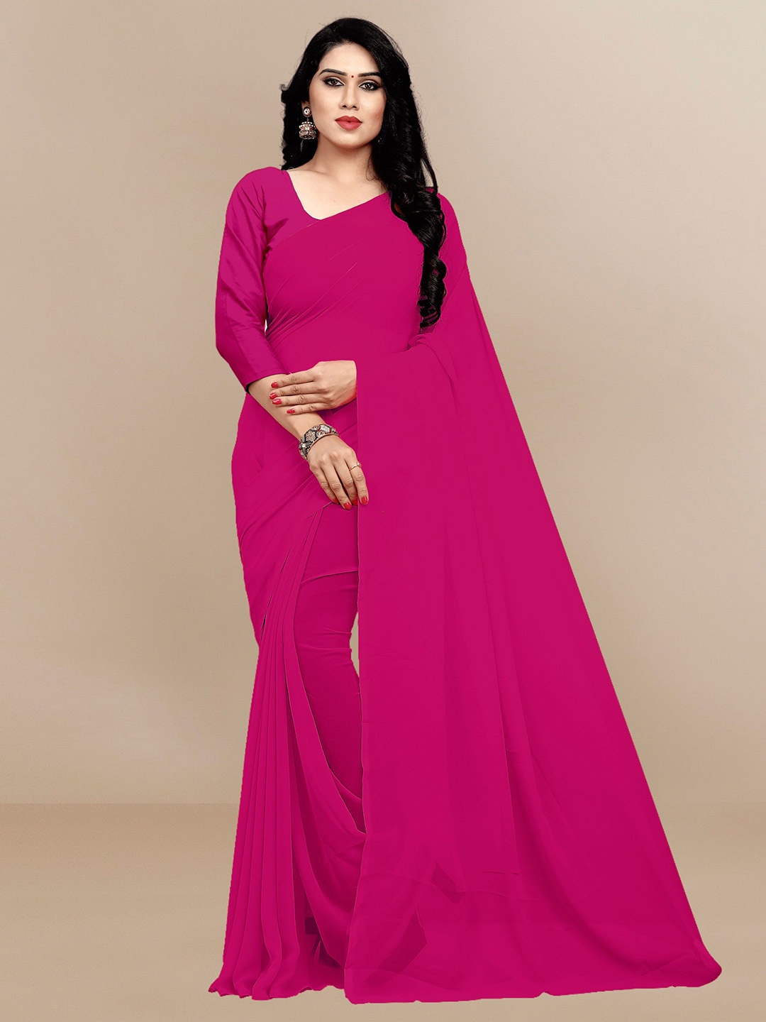 

Moda Rapido Pure Georgette Saree, Magenta