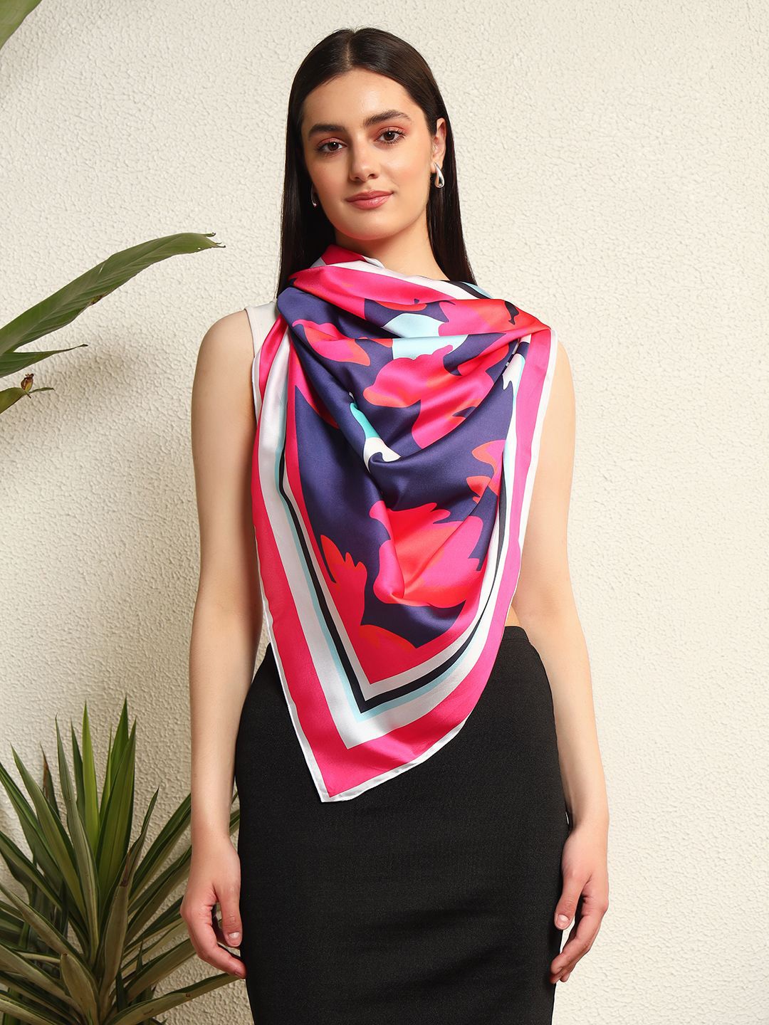 

Ravaiyaa Women Printed Scarf, Pink