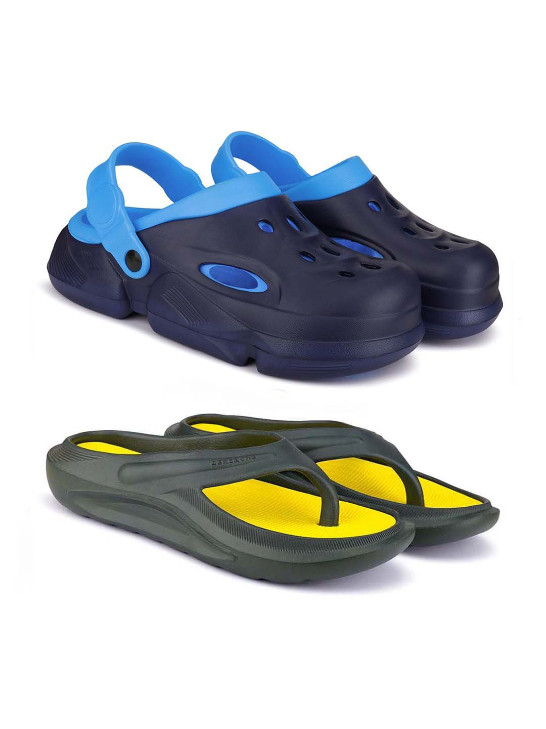 

BERSACHE Men Clogs, Blue