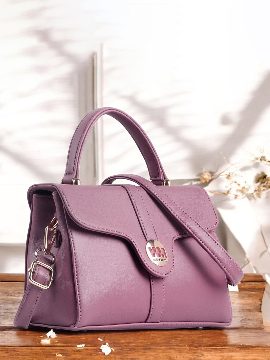 

WOMEN MARKS Textured PU Structured Sling Bag with Tasselled, Pink