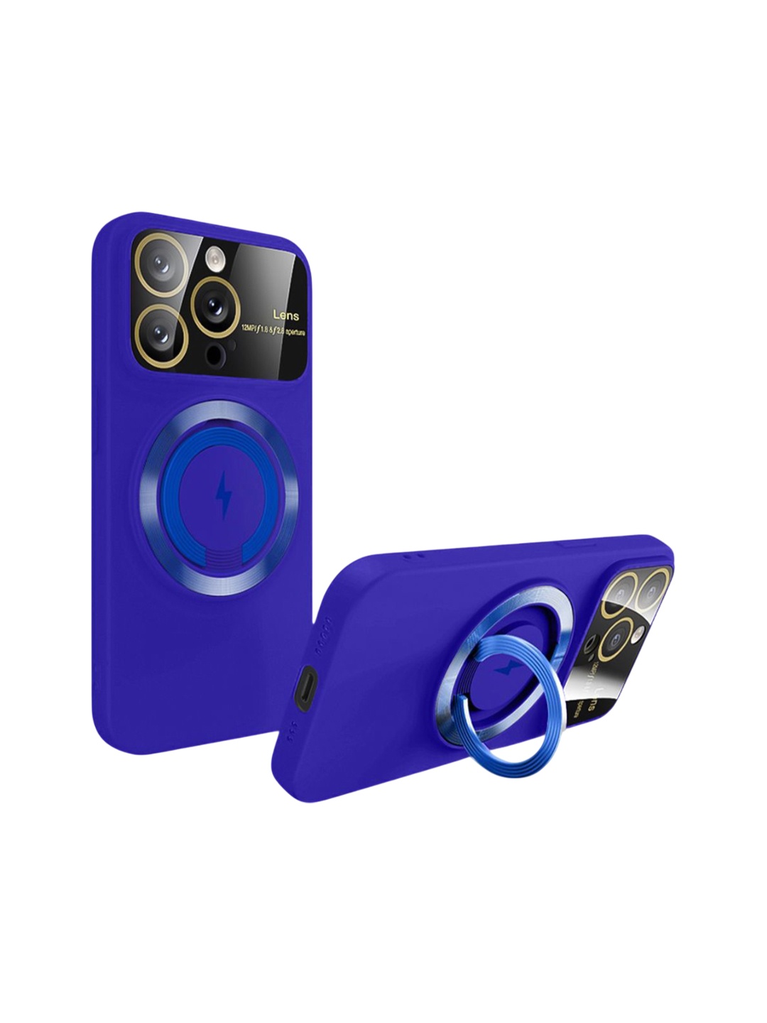 

QRIOH Solid Printed iPhone 15 Pro Max Back Case Mobile Accessories, Blue