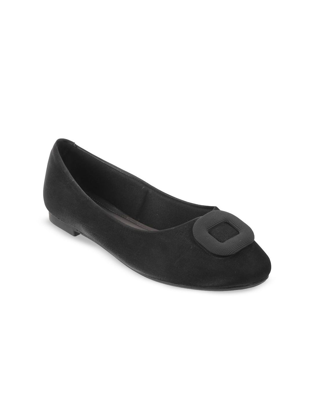 

Mochi Women Textured Fashion Flats, Black