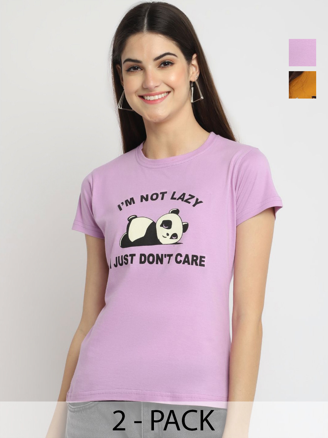 

Dreambe Women Typography Printed T-shirt, Multi