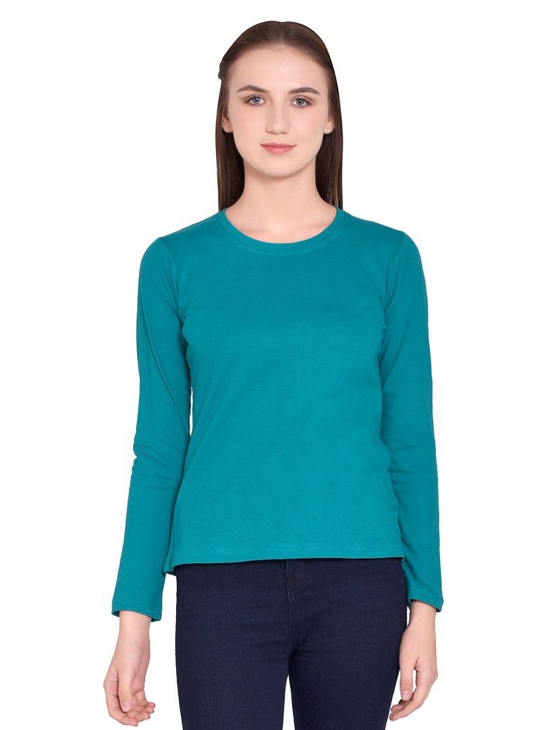 

BEYOU FASHION Women Colourblocked Applique Slim Fit T-shirt, Green