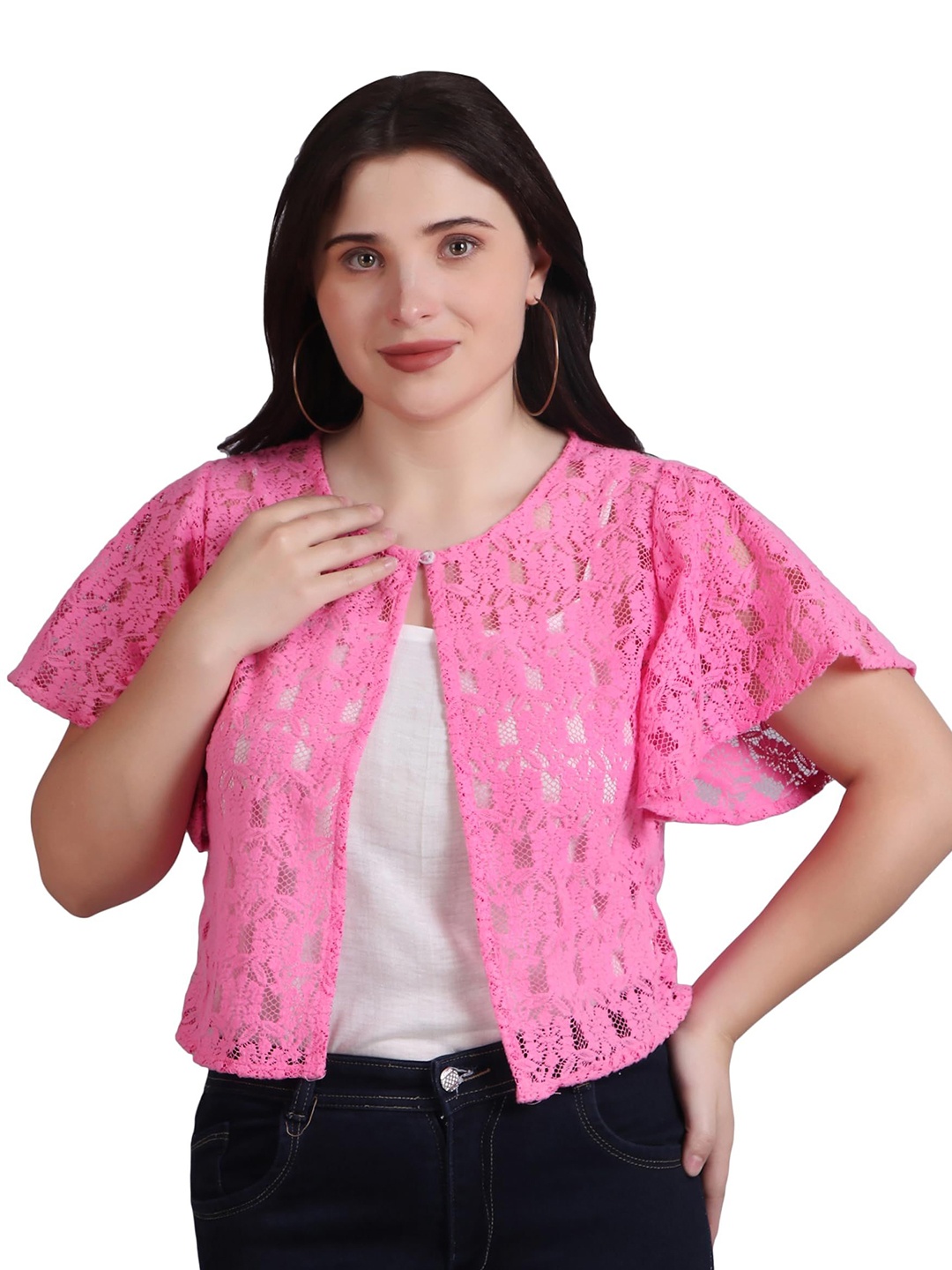 

SZN Women Shrug, Pink