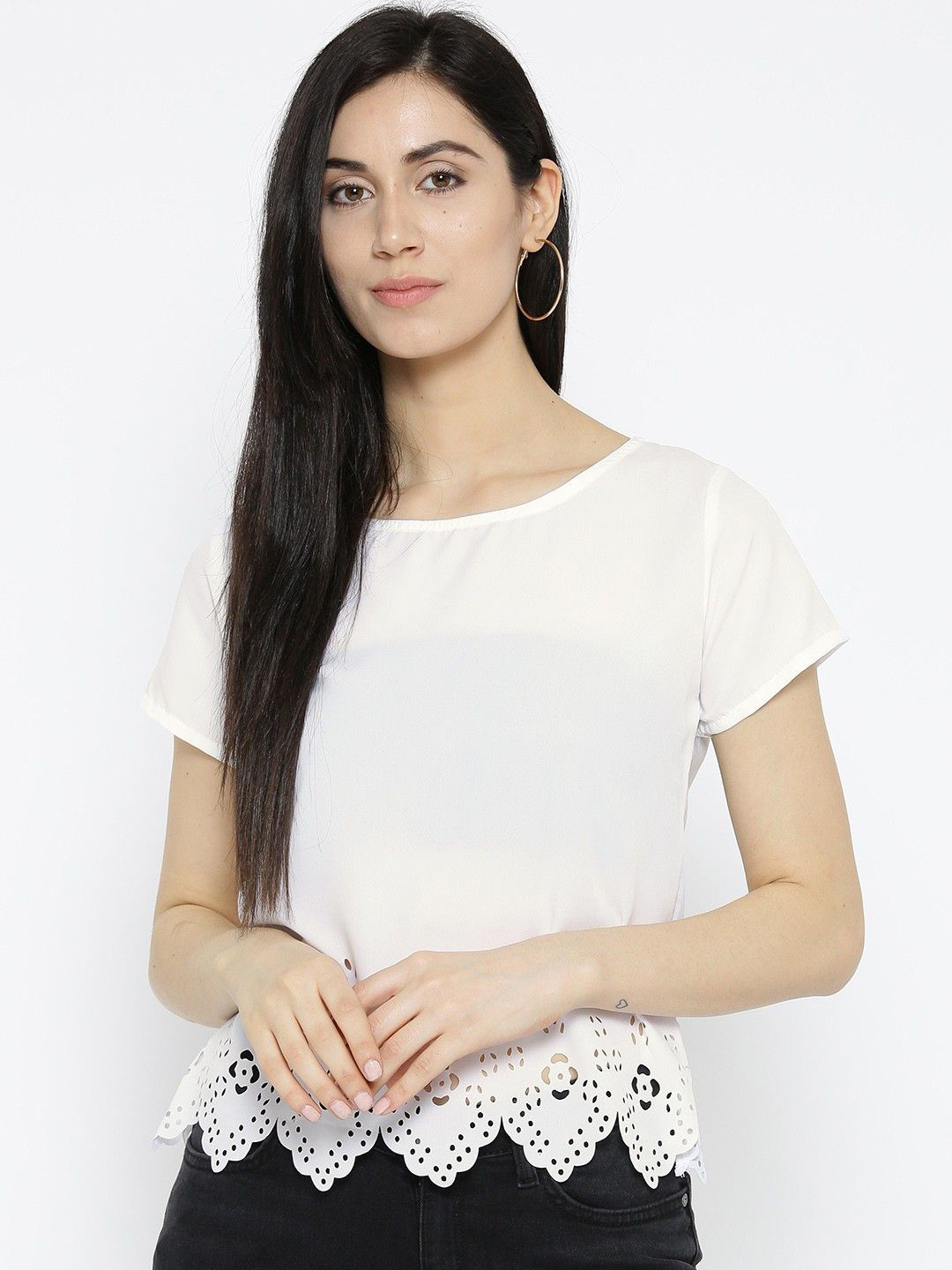 

Moda Rapido Crepe Top, White